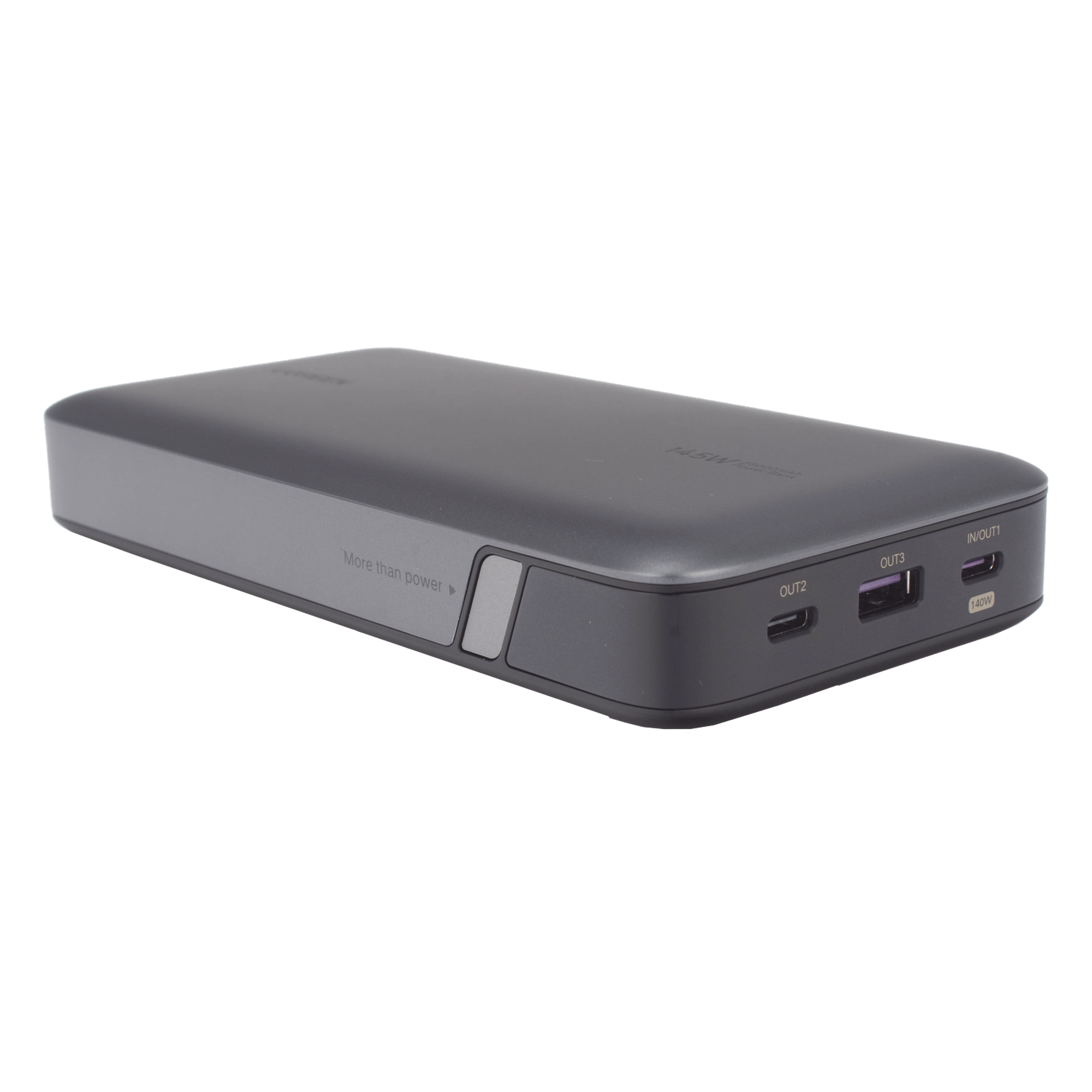 Power Bank / 25000mAh / 145W Max. / 3 Puertos USB / PD 3.0 / QC 3.0 / Pantalla Inteligente / Carcasa Ignífuga