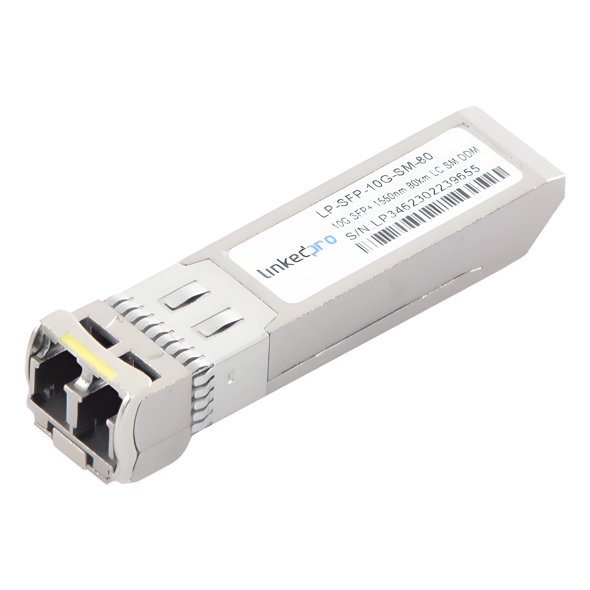 Transceptor SFP+ / 10 Gbps / Monomodo 1550 nm / Alcance 80 km (49.7 mi) / LC/UPC Dúplex / DDM / Hot-Pluggable — LINKEDPRO BY EPCOM · SKU LP-SFP-10G-SM-80