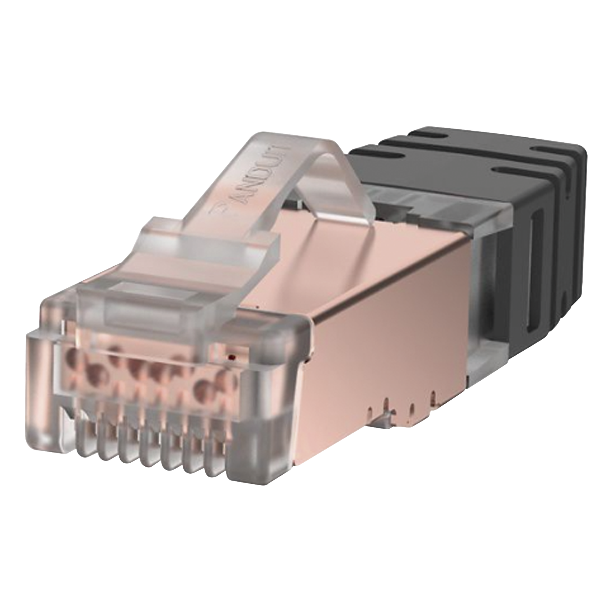Plug RJ45 Cat6 Blindado, Para Cable Calibre 24-26 AWG, Chapado en Oro de 50 micras, Paquete de 100 Piezas