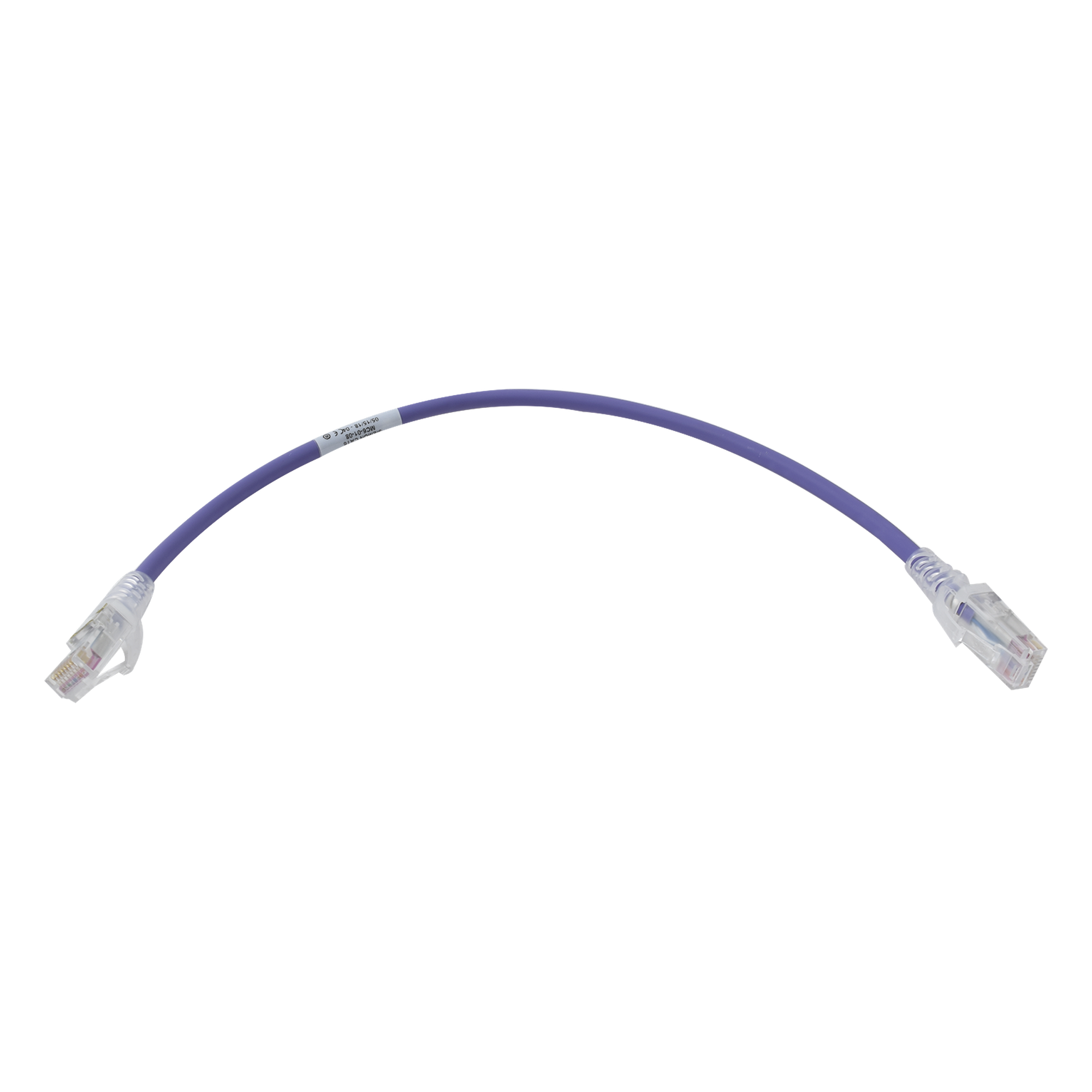 Patch Cord Modular Cat6 UTP / CM/LS0H / 0.3m (1 ft) / 26 AWG / Violeta — SIEMON · SKU MC6-01-08