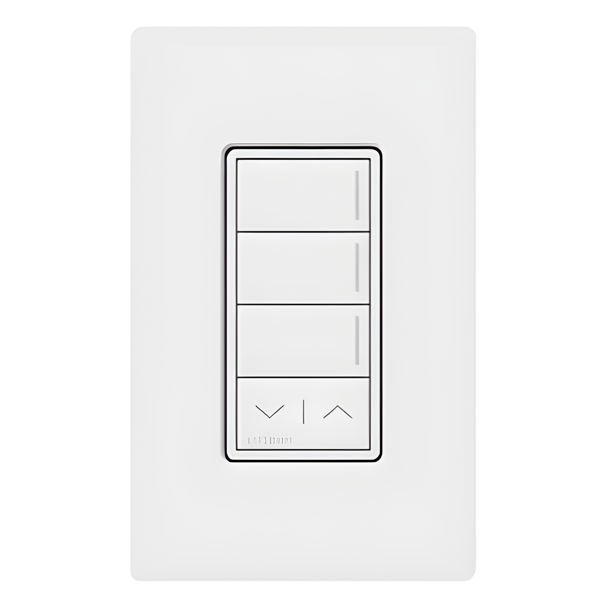 Teclado de Pared Inalámbrico RF / 3 Botones Programables / Ajuste de Intensidad Subir/Bajar / Retroiluminación LED / Acabado Satinado — LUTRON RADIORA 3 · SKU RRSTW3RLSW