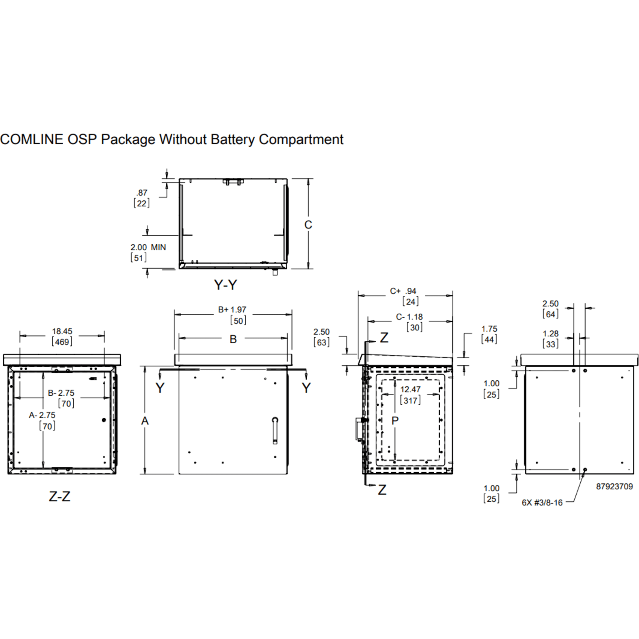 Gabinete de Pared para Exterior / 12 UR / 600 mm de Ancho / 500 mm de Profundidad / Aluminio / IP66 / NEMA 4/12/4X/3/3R