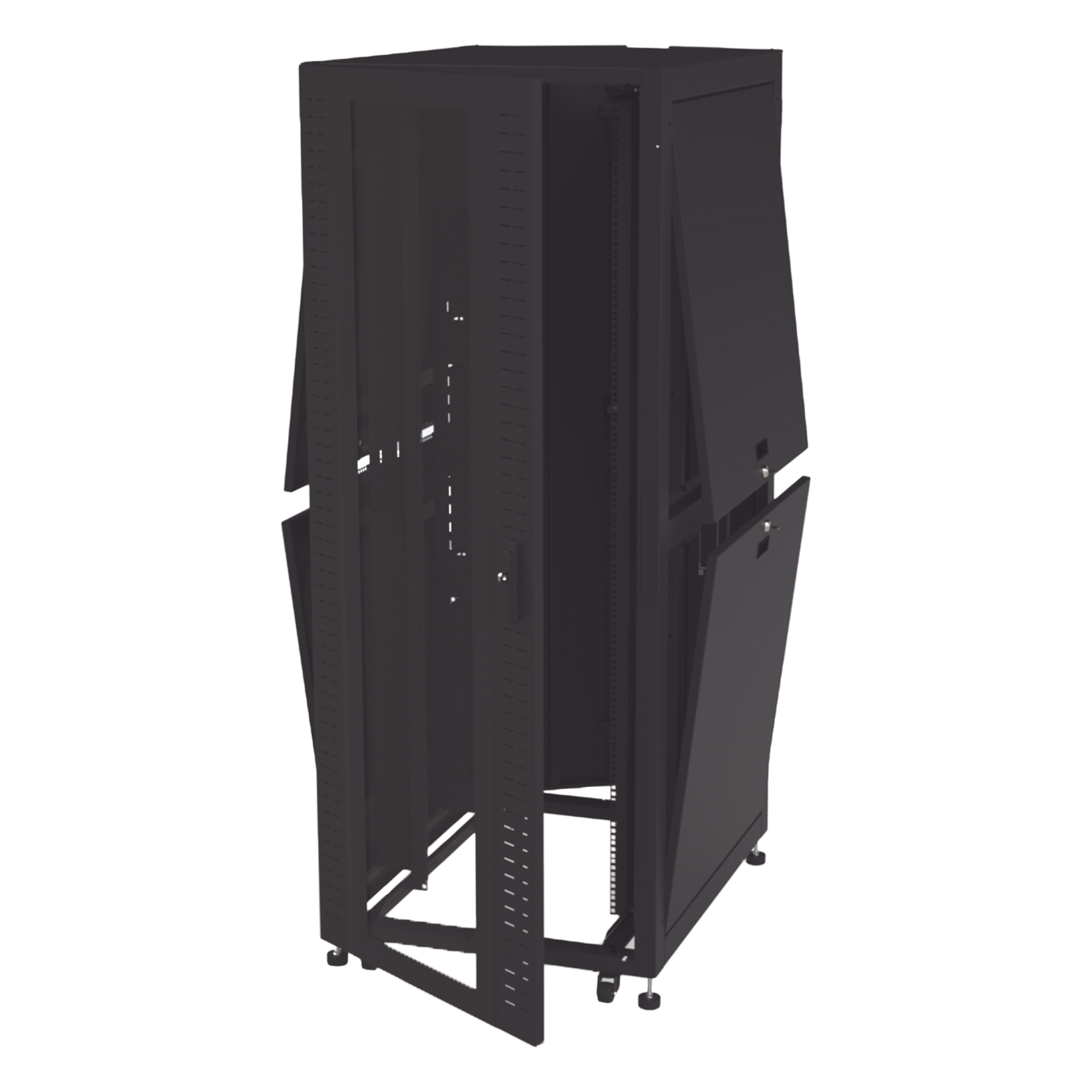 Gabinete Rack 19" / 42UR / 800 x 1000 mm / Acero / Carga 1268 kg / Puerta con Cristal Templado