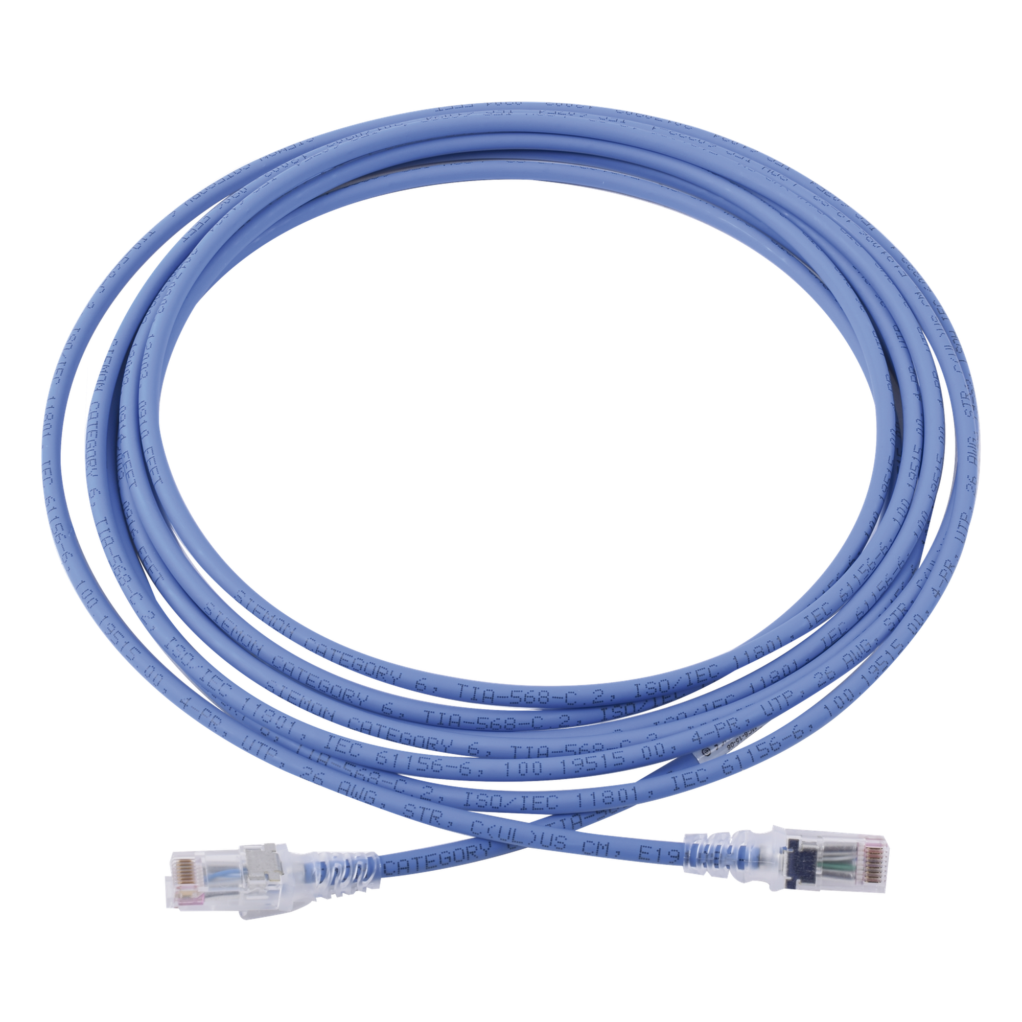 Patch Cord Cat6 UTP / CM/LS0H / 4.57 m (15 ft) / 5.3 mm / Azul — SIEMON · SKU MC6-15-06