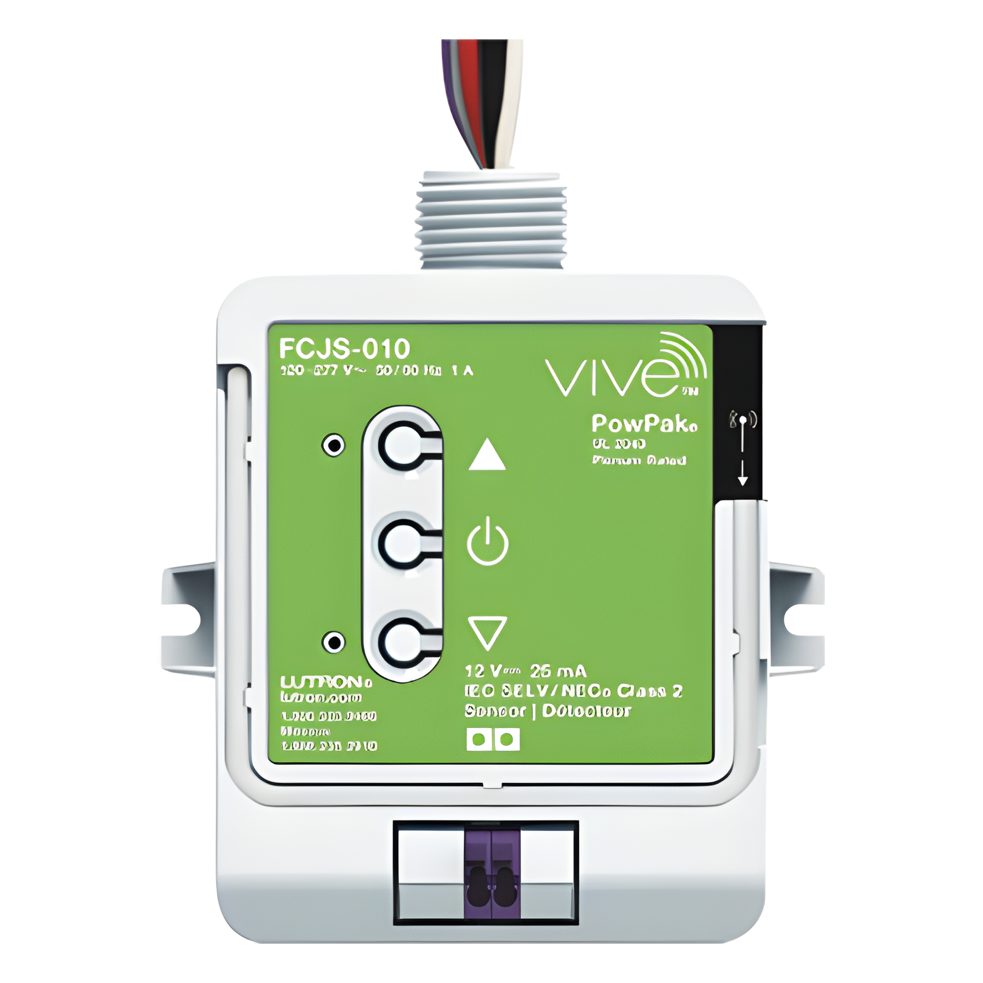 Control de Luminaria Inalámbrico / 0-10 V / 120-277 V / Hasta 3 Drivers / Alcance RF 9 m (29.5 ft) a través de Muros / Compatible con Sensores y Controles Pico — LUTRON ELECTRONICS · SKU FCJS010