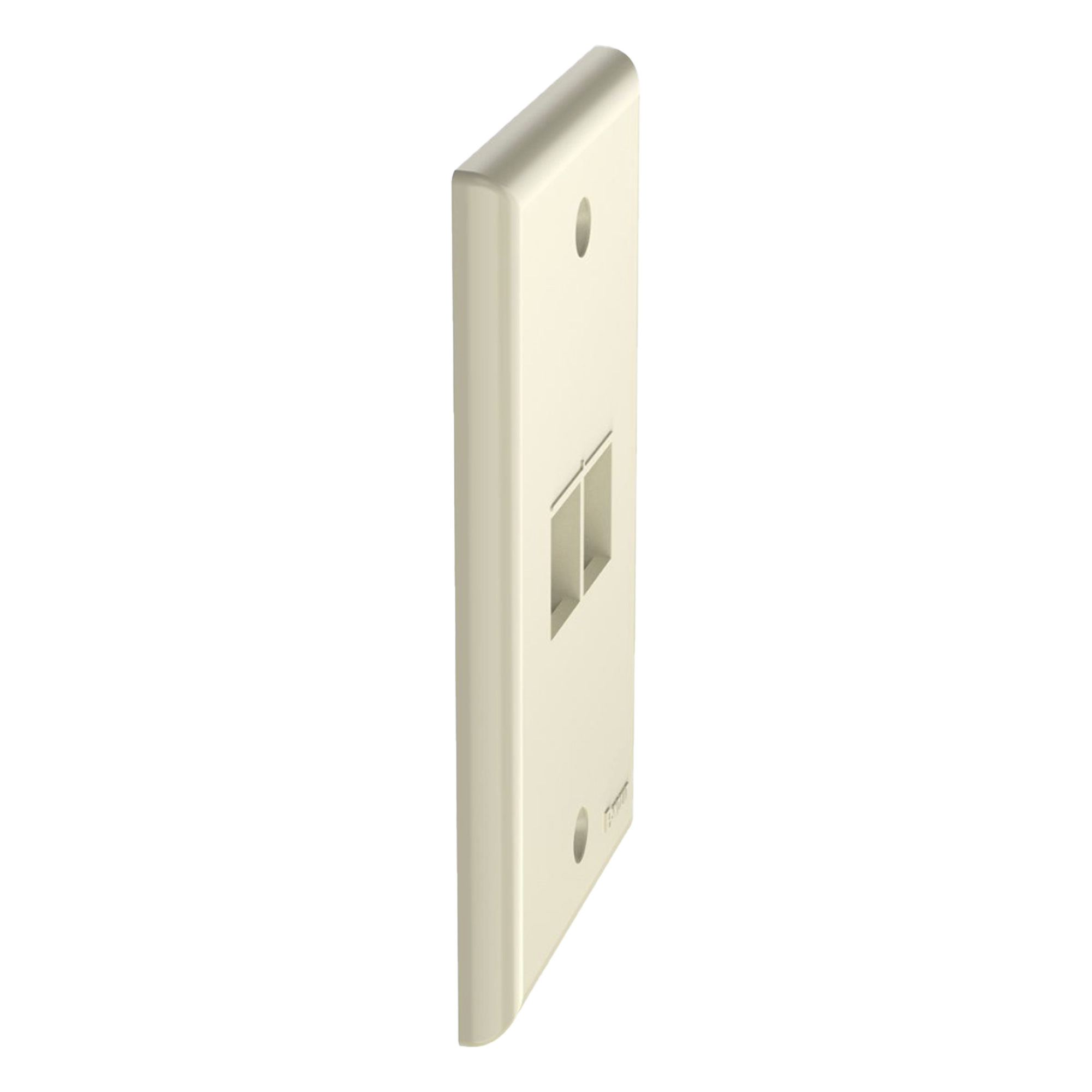 Placa de Pared Vertical / 2 Puertos Keystone / ABS / 2.75 x 4.5 Pulg. / Marfil