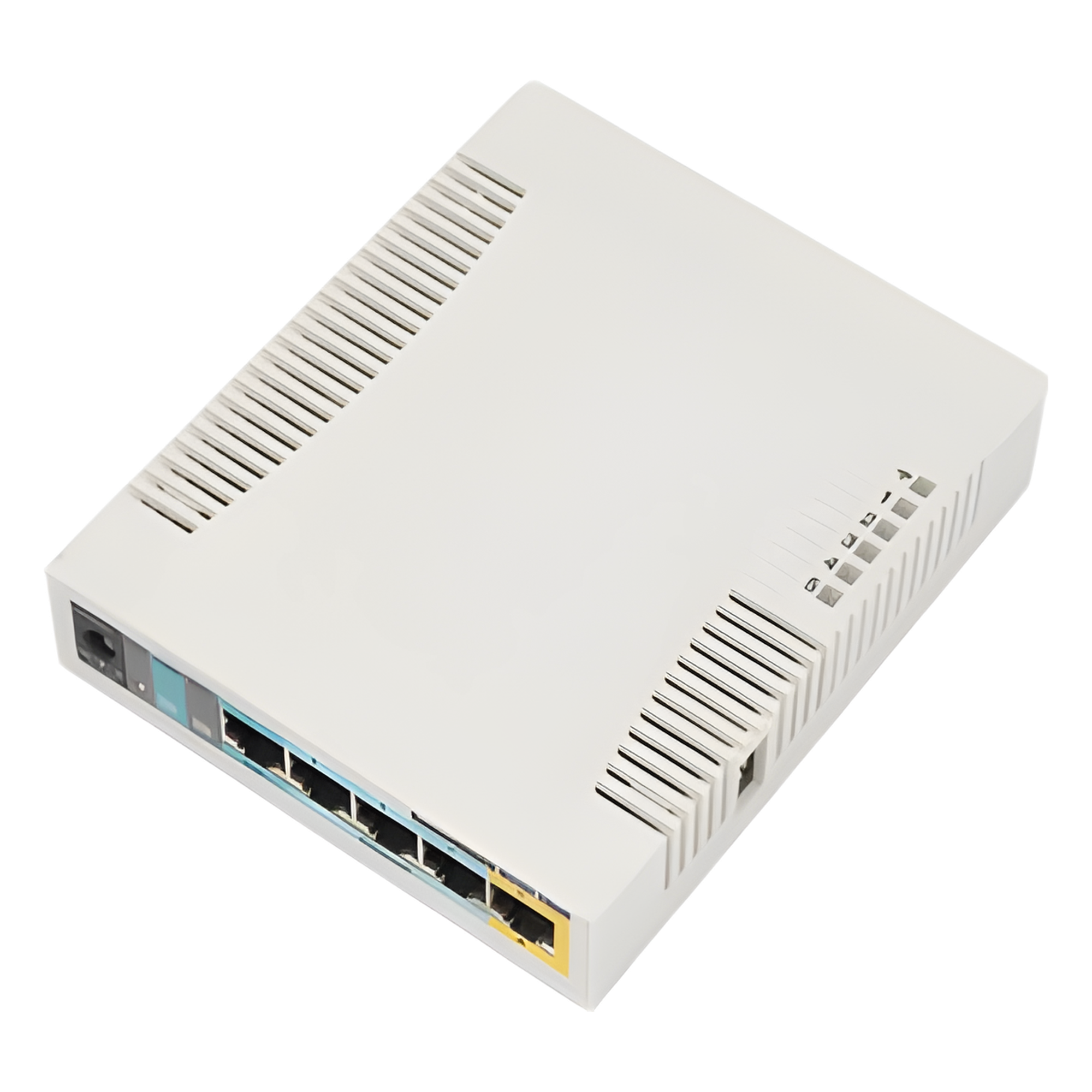 RouterBoard / 5 Puertos Fast Ethernet / WiFi 2.4 GHz 802.11b/g/n / 1000 mW / PoE Pasivo Salida / CPU 600 MHz — MIKROTIK · SKU RB951UI-2HND