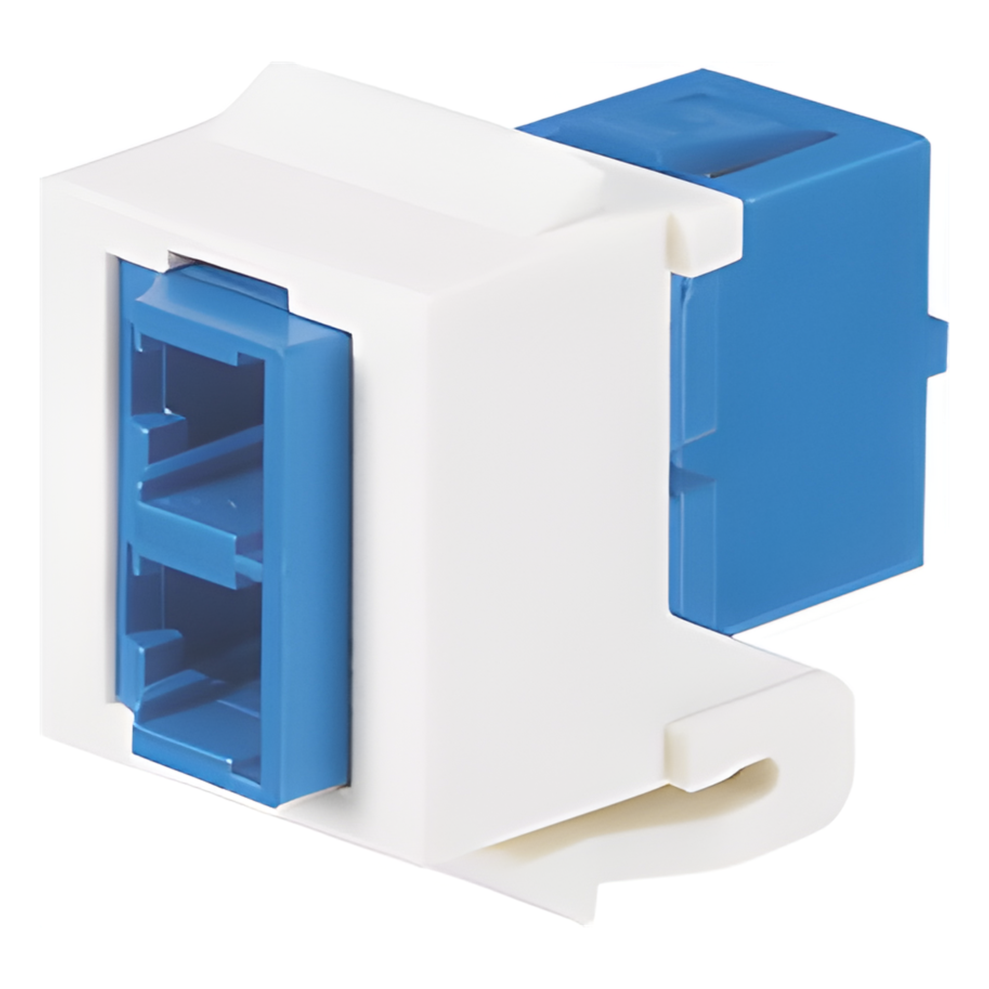 Módulo Acoplador LC Duplex / Fibra Monomodo OS1/OS2 / Tipo Keystone / Cerámica Zirconia / Blanco Mate — PANDUIT · SKU NKDLCMZIW