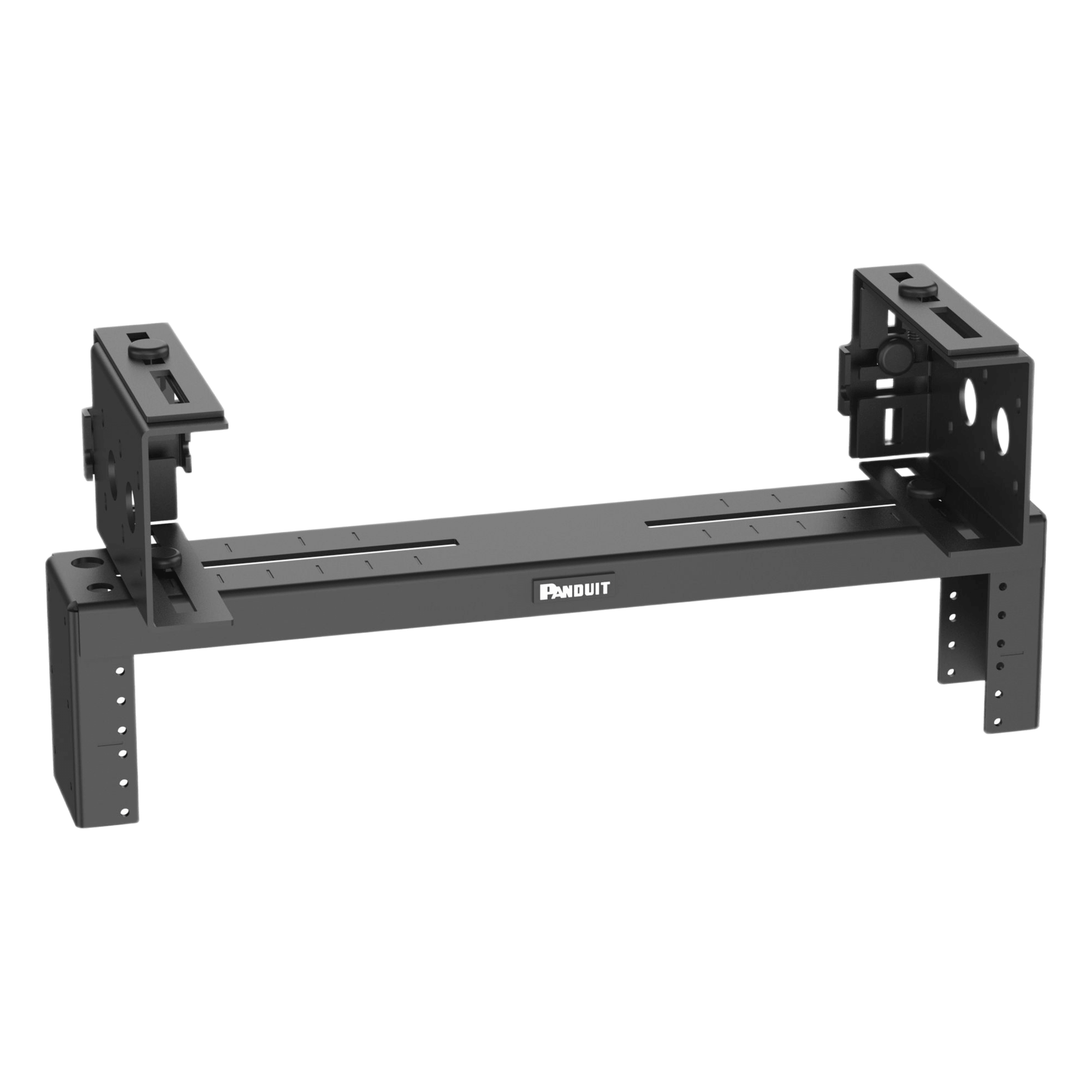 Rack de Distribución Aéreo / 2 UR / Carga 27 kg (60 lb) / Rieles Roscados #12-24 / Profundidad 83 mm (3.3 in) / Montaje Universal — PANDUIT · SKU PZLRB2U