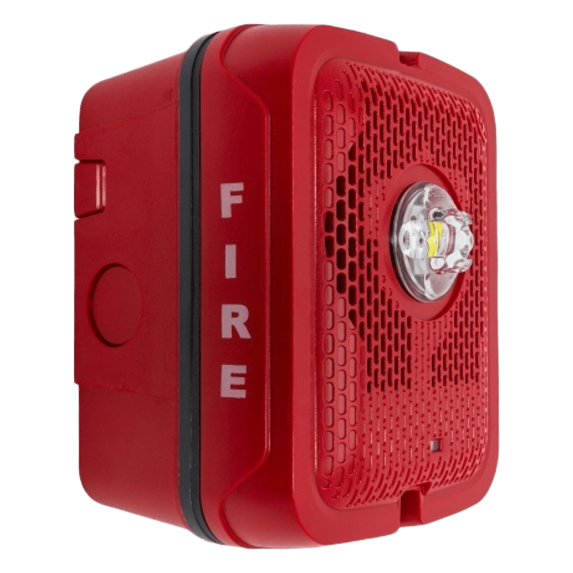 Bocina con Estrobo para Exterior / NEMA 4X / IP56 / 86 dB / 25/70 V / Estrobo 24 VCC Regulado / Color Rojo — SYSTEM SENSOR · SKU SPSRKLED