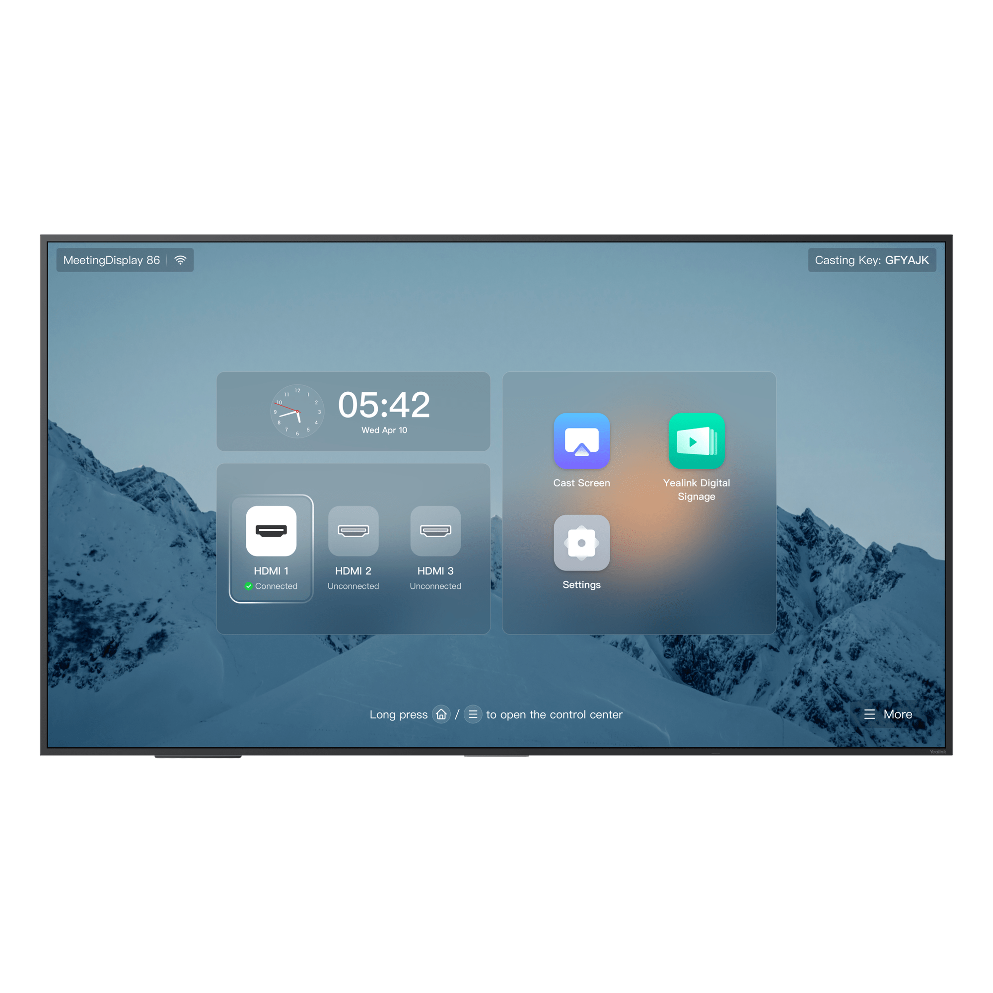 Pantalla Interactiva Profesional / 86" / 4K UHD / Panel IPS 500 nits / Wi-Fi 6 / Bluetooth 5.1 / Gestión Centralizada