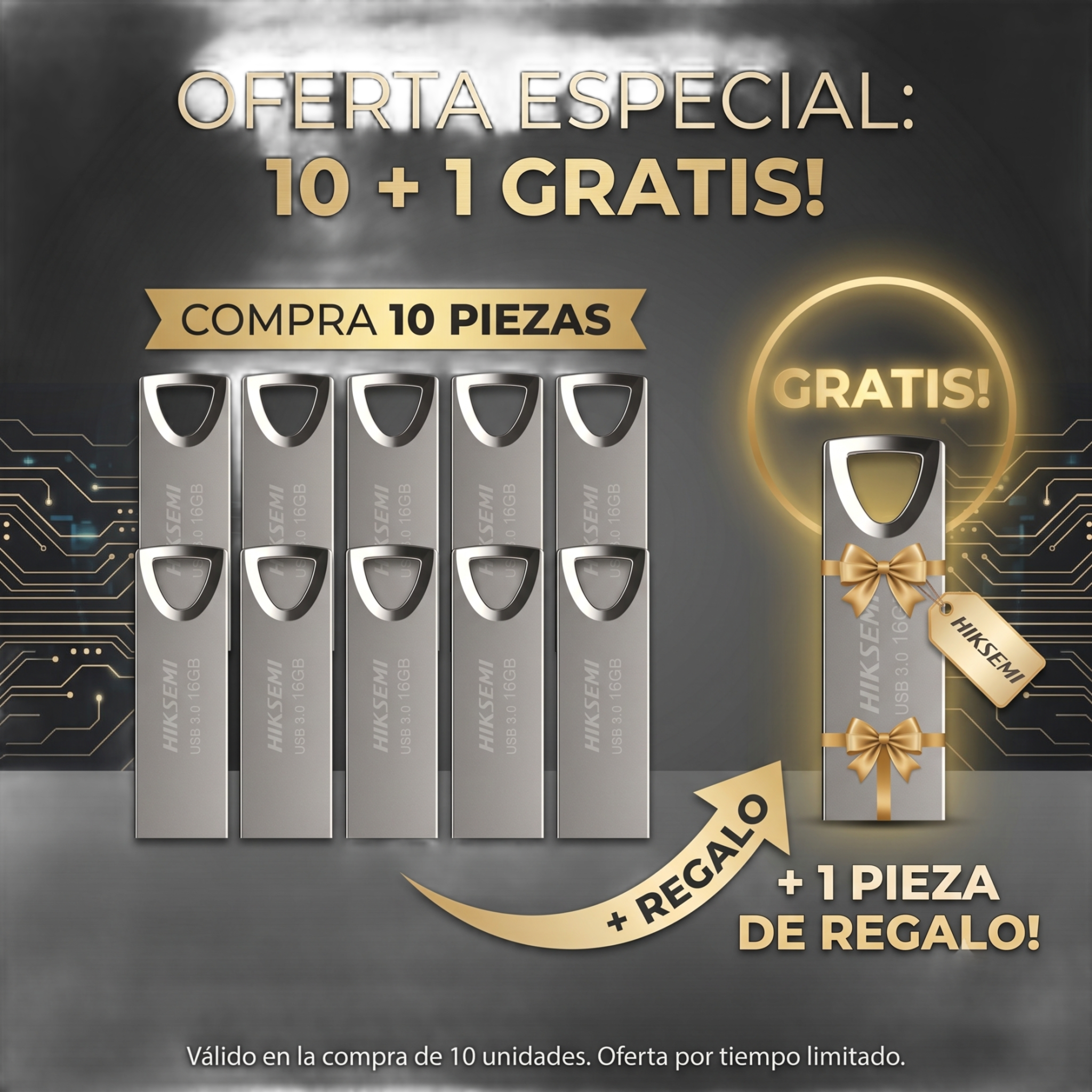 KIT 10 + 1 de Memoria USB M200 de 32 GB / USB 3.0 