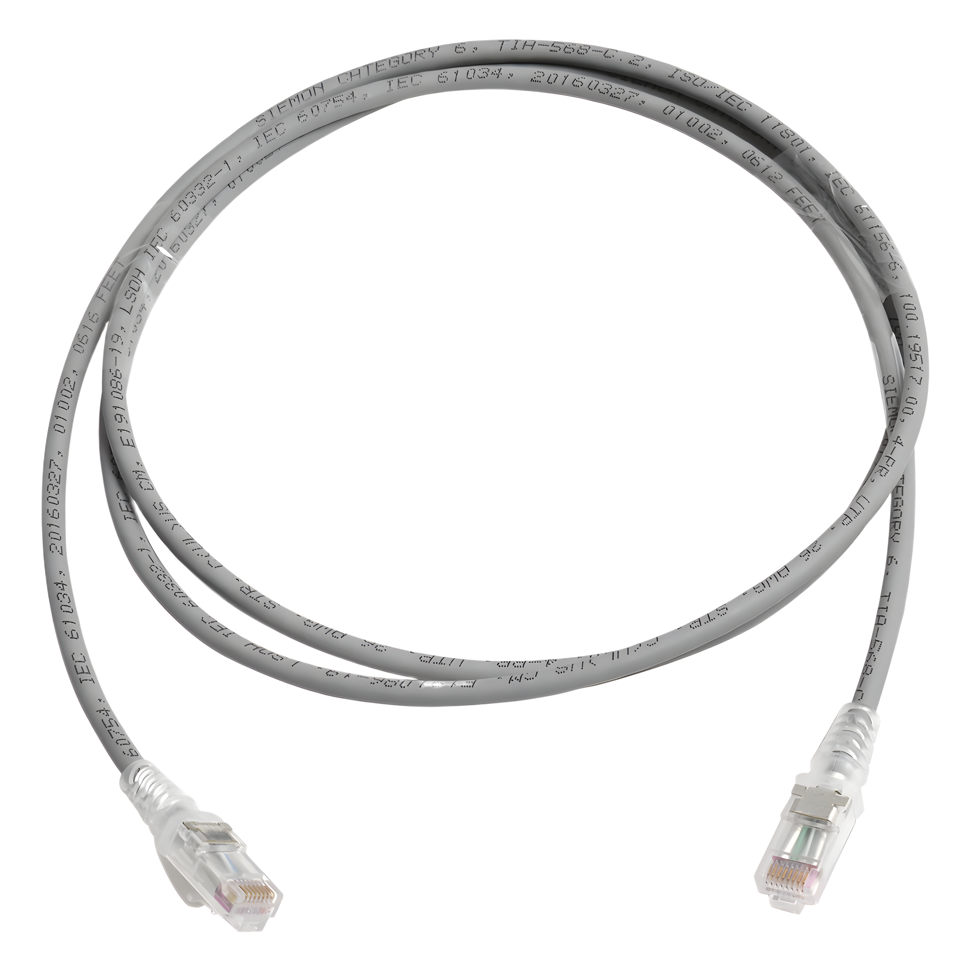 Patch Cord Cat6 UTP / CM/LS0H / 1.52 m (5 ft) / 26 AWG / Ultra Delgado — SIEMON · SKU MC6-05-04