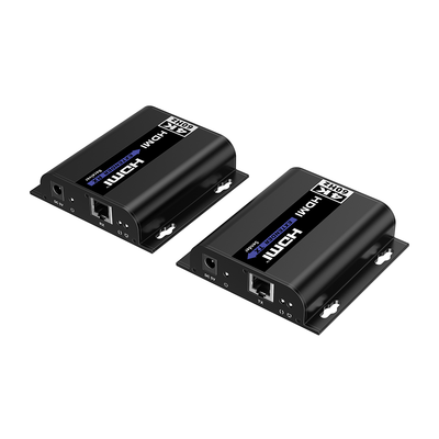 Kit extensor para distancias de hasta 200 metros | Resolución 4K @60Hz | Cat 6 | Conexión uno a uno y uno a muchos hasta 120 mts | Compatible con Switch gigabit | Control IR 