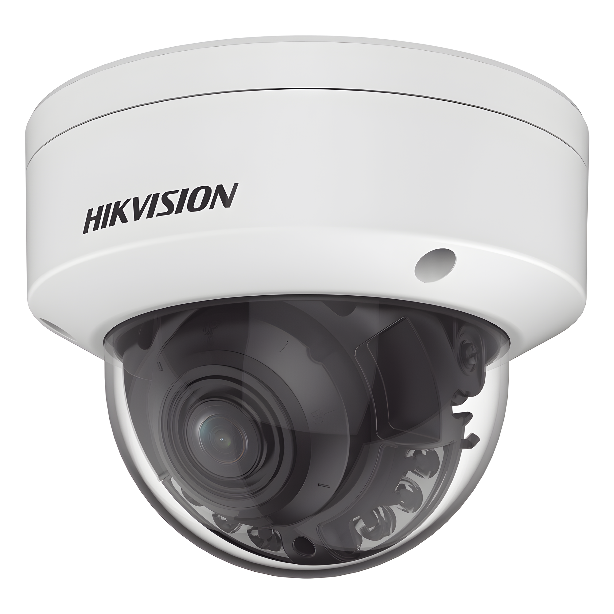 Domo IP / 4 MP / Lente Varifocal 3.6-9 mm / IR 40 m (131 ft) + Luz Blanca 40 m (131 ft) / WDR 130 dB / IP67 / IK10 / AcuSense / MicroSD 512 GB / PoE