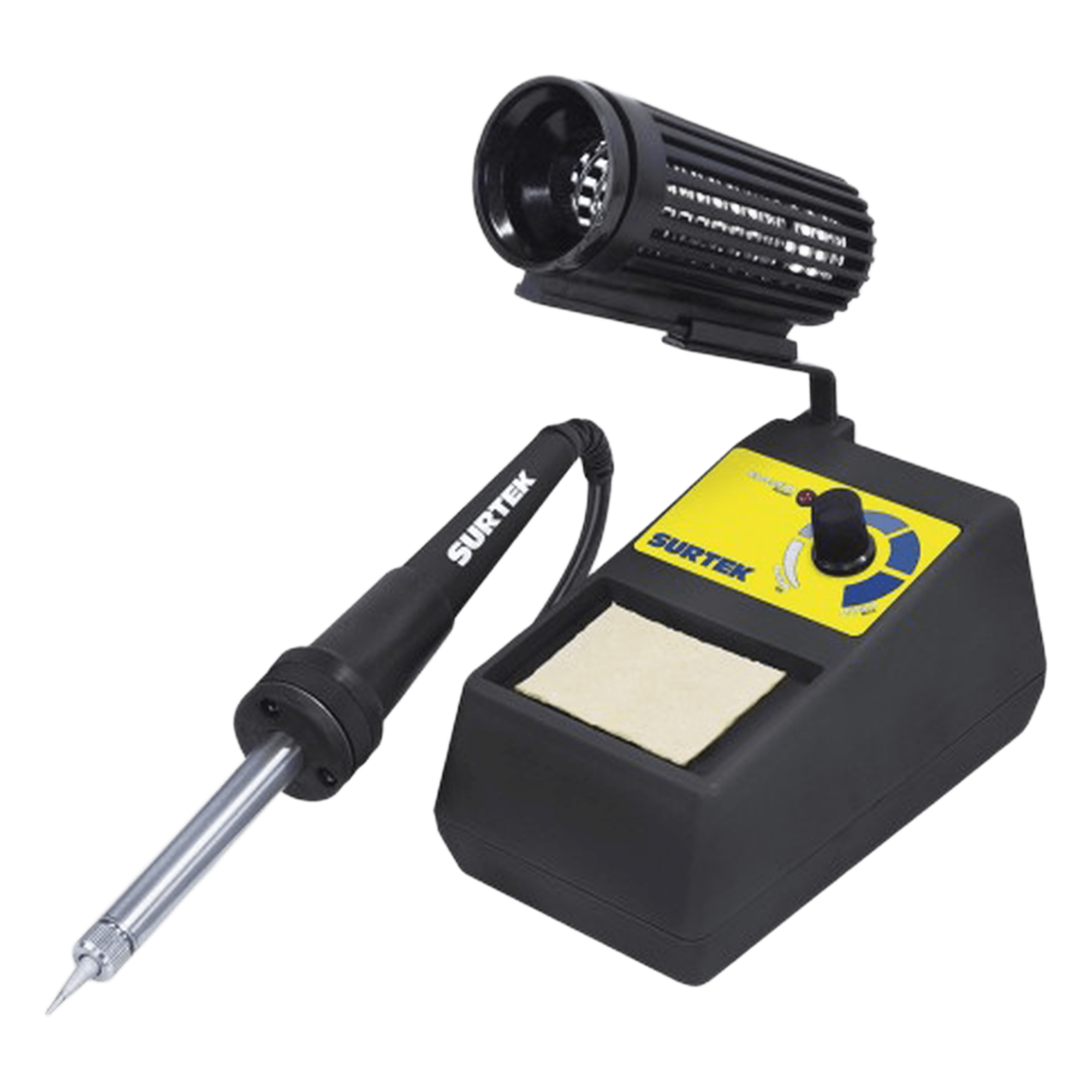 Estación de Soldadura / 50W / Rango 177°C a 482°C / Punta Cónica de Cobre / 127V 60Hz / LED Indicador — SURTEK · SKU SYS-112504