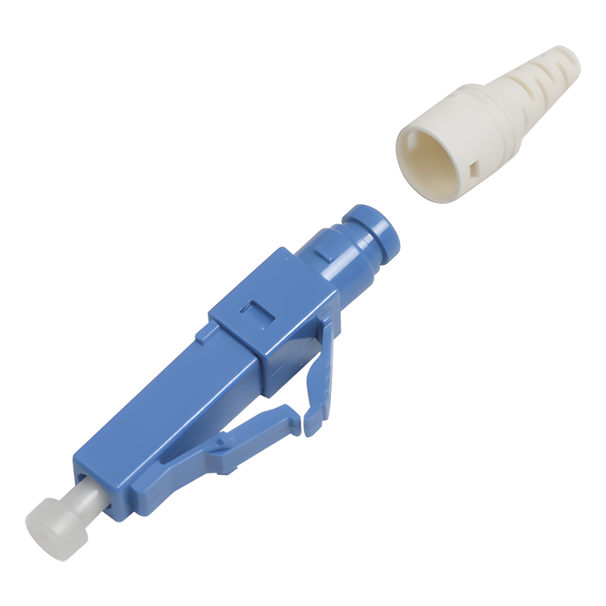 Conector de Fibra Óptica Pre-Pulido / LC/UPC Simplex / Monomodo OS1/OS2 / Re-Terminable / Color Azul — SIEMON · SKU FC1-LB-LCU-9BL