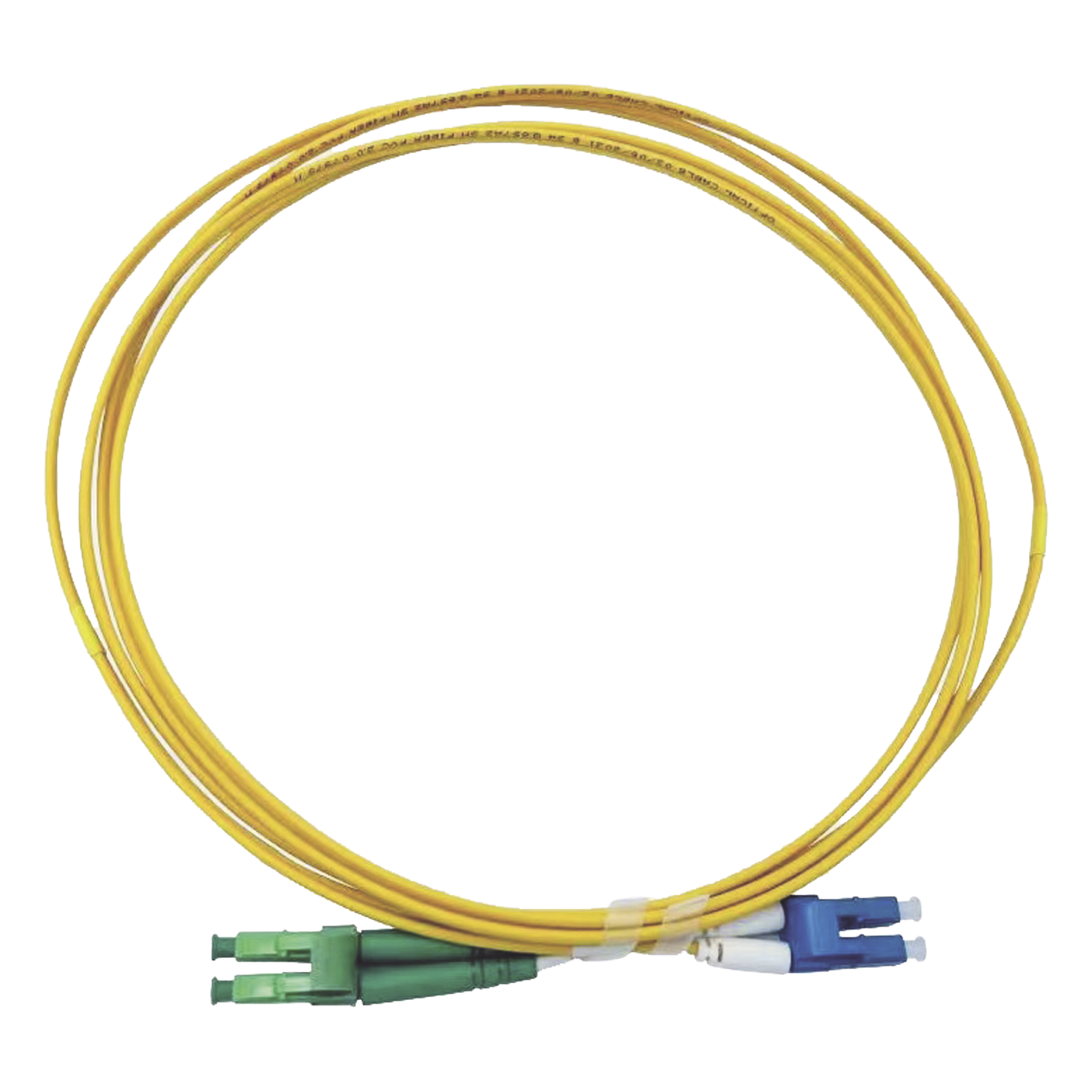 Jumper de Fibra Óptica / Monomodo 9/125 / LC/UPC-LC/APC / OFNR Riser / 2.0 mm / Dúplex / 3 m (9.84 ft) / Amarillo — LINKEDPRO BY EPCOM · SKU LP-FO-LCU-LCA-03