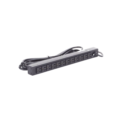 PDU Básico Para Distribución de Energía, Con 12 Tomas NEMA 5-15R Traseras, 1UR, 15 Amp, 120 Vca