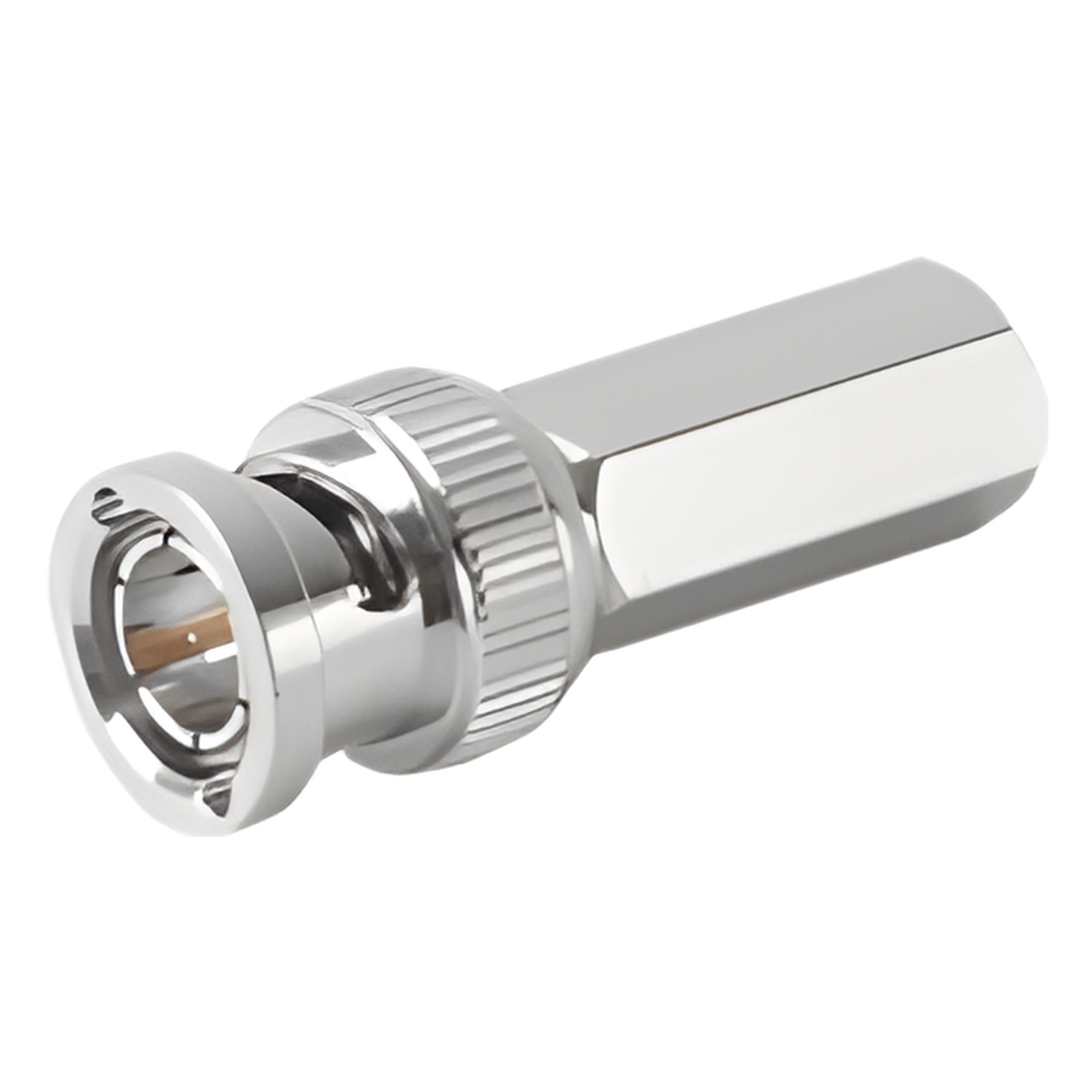 Conector BNC Macho / Ensamble Roscable / RG-59/U / 75 Ohm / 14 mm x 37.6 mm / Níquel-Oro-Delrin — RF INDUSTRIES,LTD · SKU RFB-1705