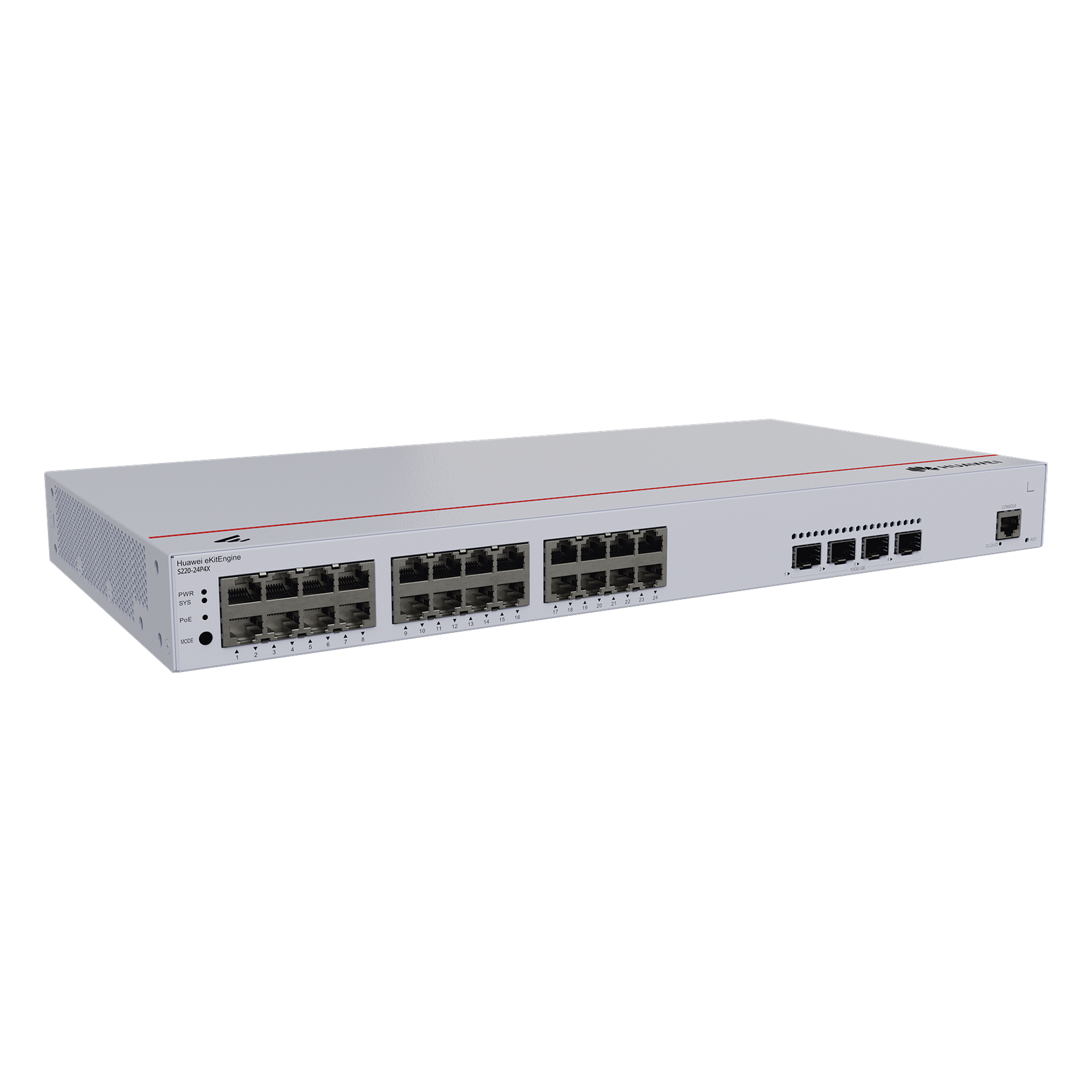 Switch Administrable Capa 2 / 24 Puertos PoE+ Gigabit / 4 Puertos SFP+/SFP 10G / PoE Perpetuo / 400 W PoE / 128 Gbps / 95 Mpps