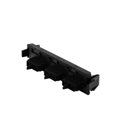 Placa Acopladora de Fibra Óptica Quick-Pack, Con 3 Conectores SC Duplex (6 Fibras), Negro