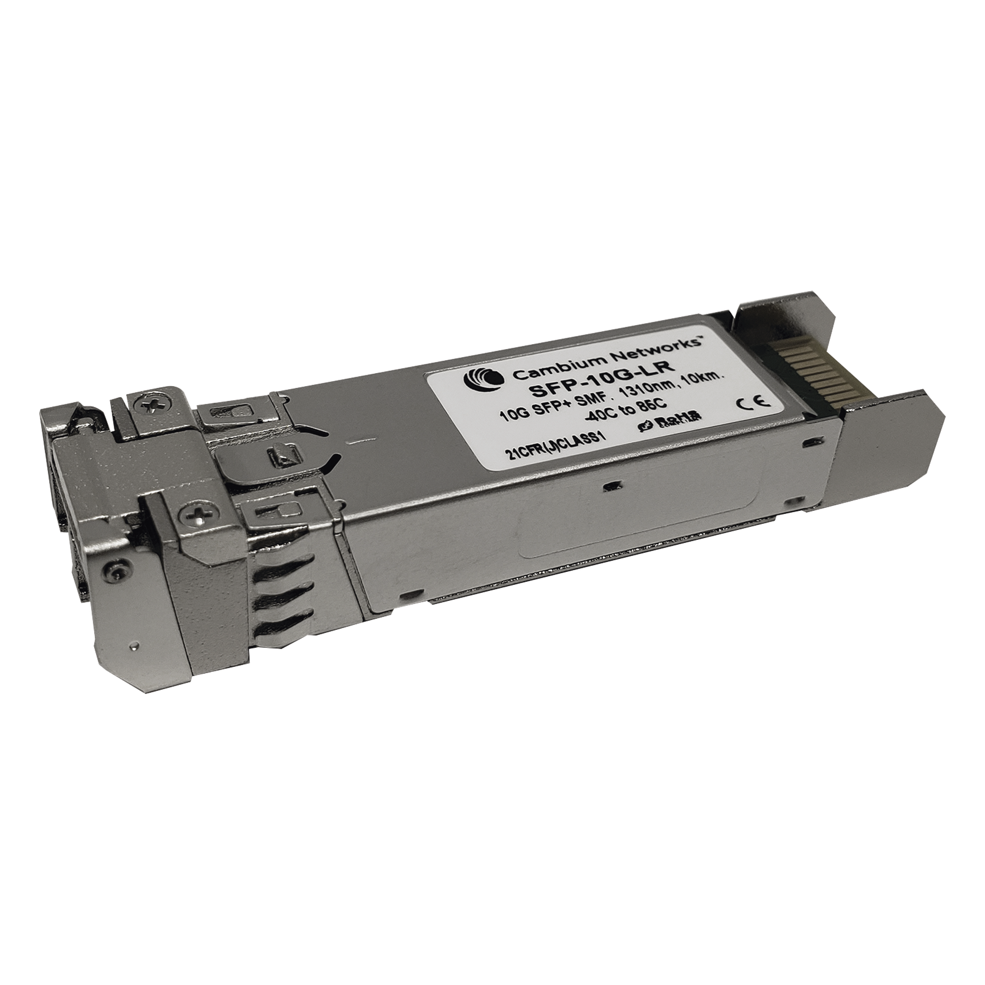 Transceptor SFP+ / 10 Gbps / Monomodo LC / 10 km (32,808 ft) / 1310 nm / Industrial -40 a 85°C — CAMBIUM NETWORKS · SKU SFP-10G-LR