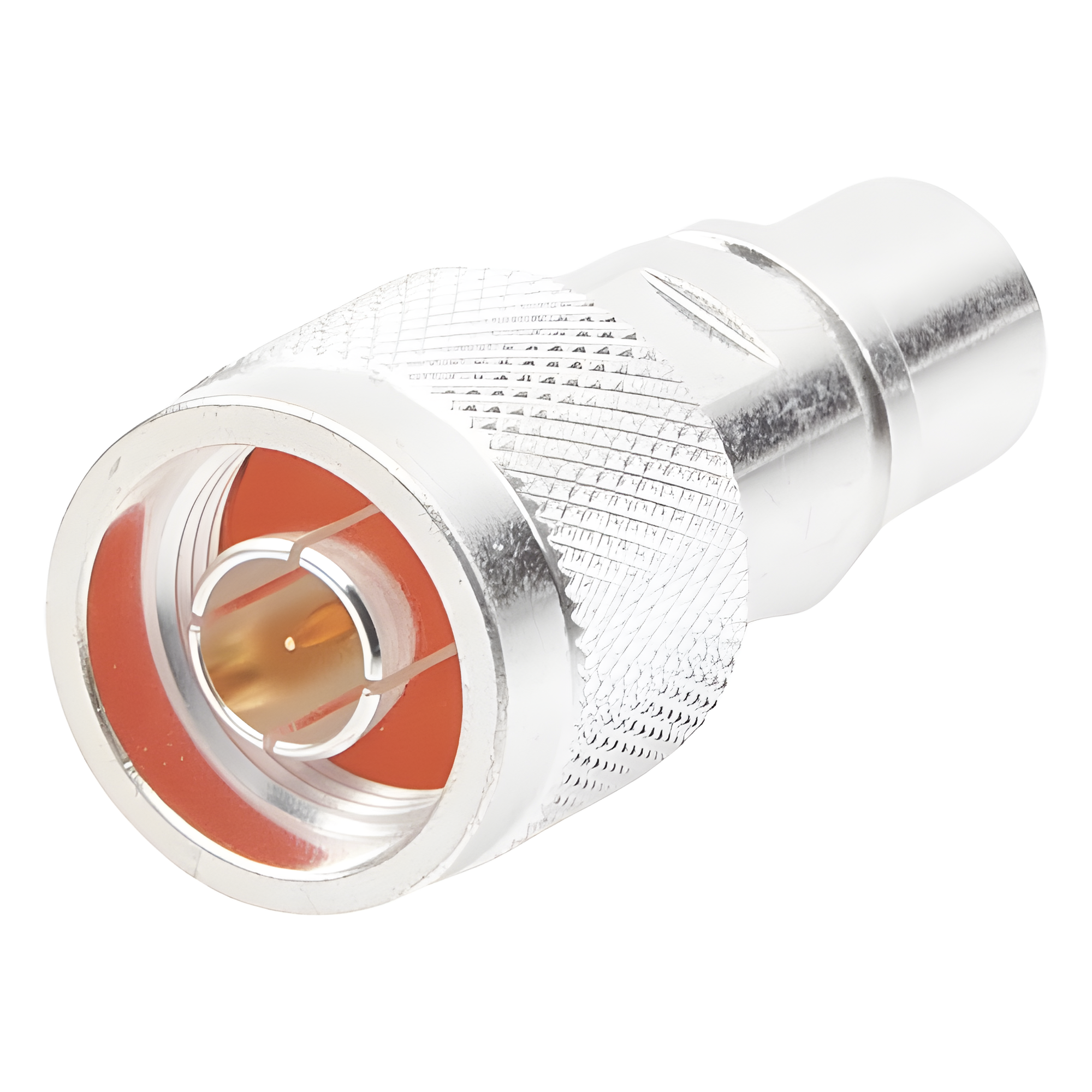 Conector N Macho / Rosca y Soldable / 50 Ohm / Bronce Plateado / Contacto Oro / RG-8 U LMR-400 — RF INDUSTRIES,LTD · SKU RFN-1001-S