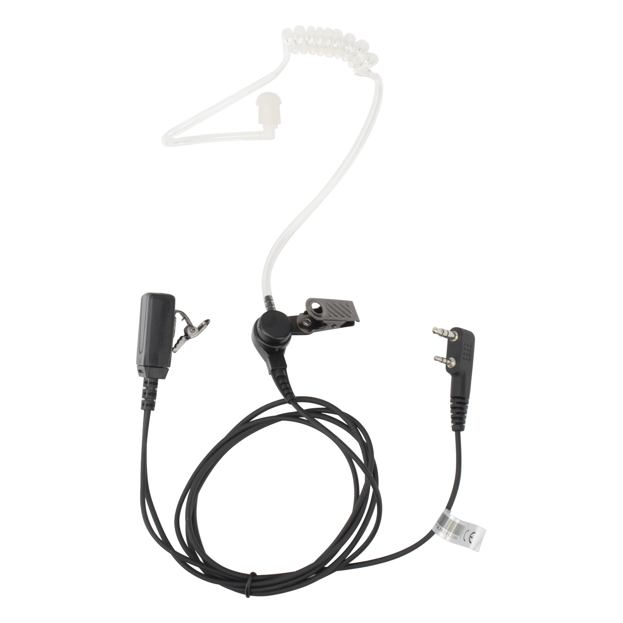 Micrófono-Audífono de Tubo Acústico / Grado Médico / PTT de Alta Resistencia / Cable Reforzado con Kevlar / Compatible con Radios KENWOOD y TXPRO