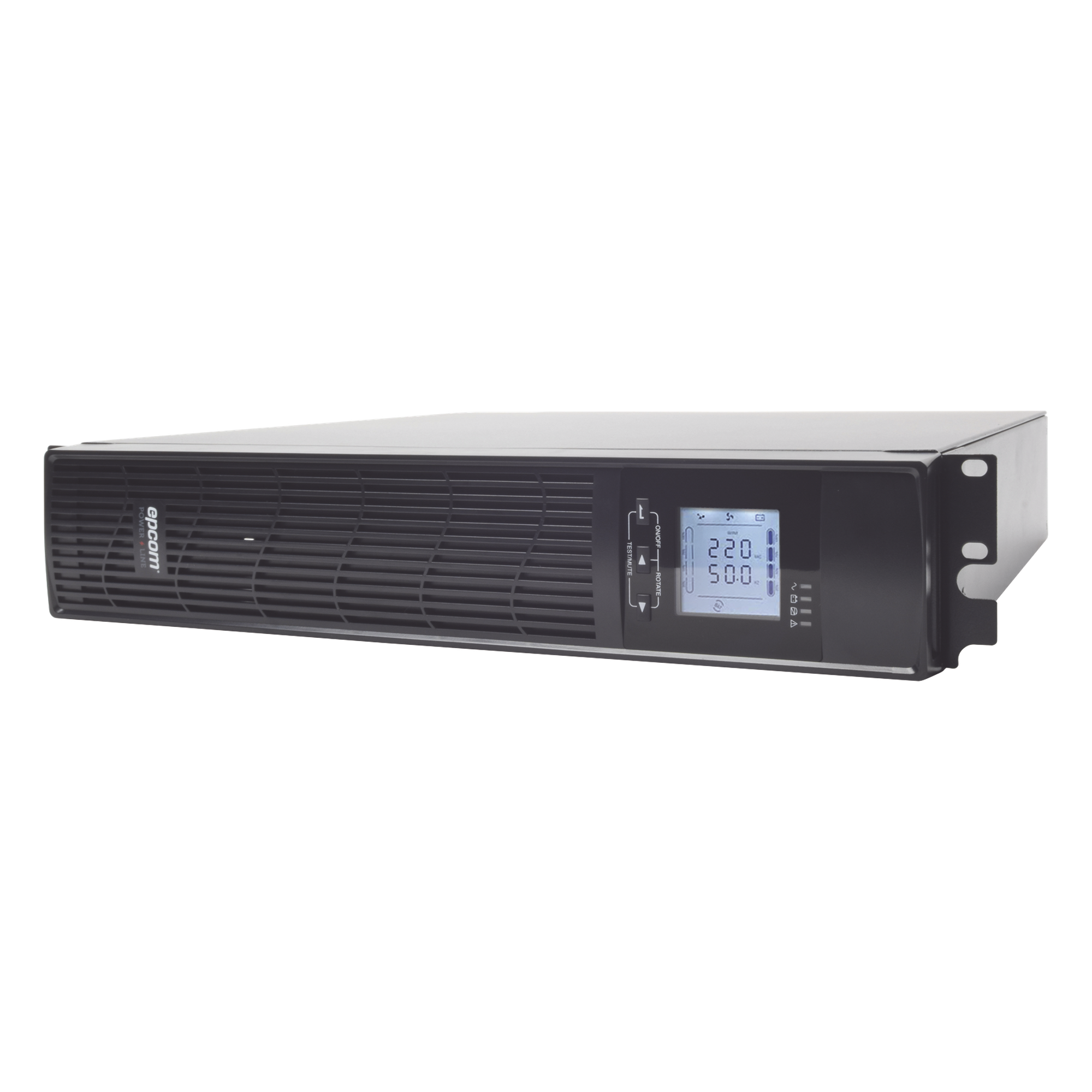 UPS de 1000VA/900W / Topología On-Line Doble Conversión / Entrada y Salida de 120 Vca / Clavija de Entrada NEMA 5-15P / Pantalla LCD Configurable /Formato Rack/Torre