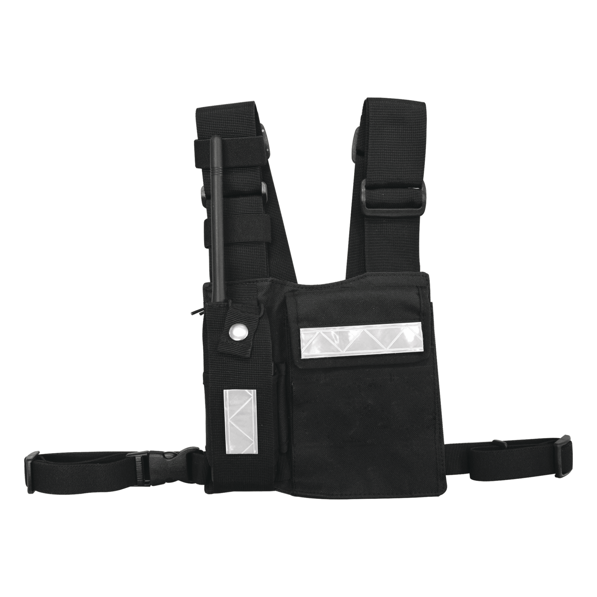 Pechera Universal / Soporte para Radio y Bolígrafo / Bolsa con Cinta Adherente / Elemento Reflectante / Hebilla de Seguridad — SYSCOM · SKU CPP-SLG