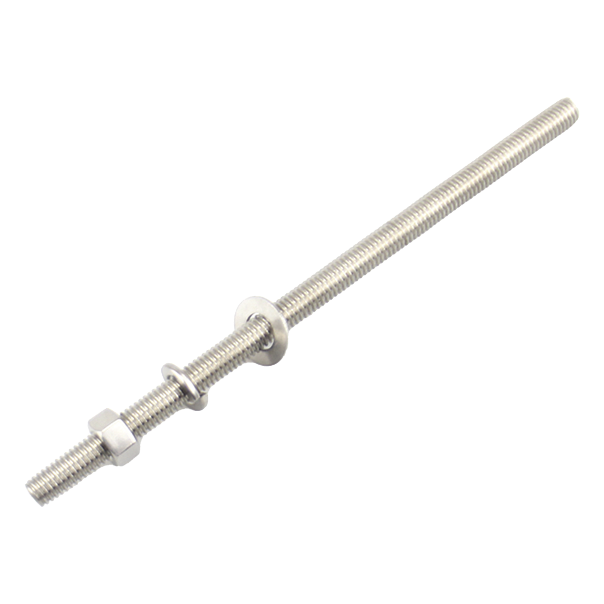 Kit de Varillas Roscadas / Acero Inoxidable 304 / 3/8-16 UNC x 8 in (203 mm) / 10 Piezas con Tuercas y Arandelas — SYSCOM TOWERS · SKU CH80