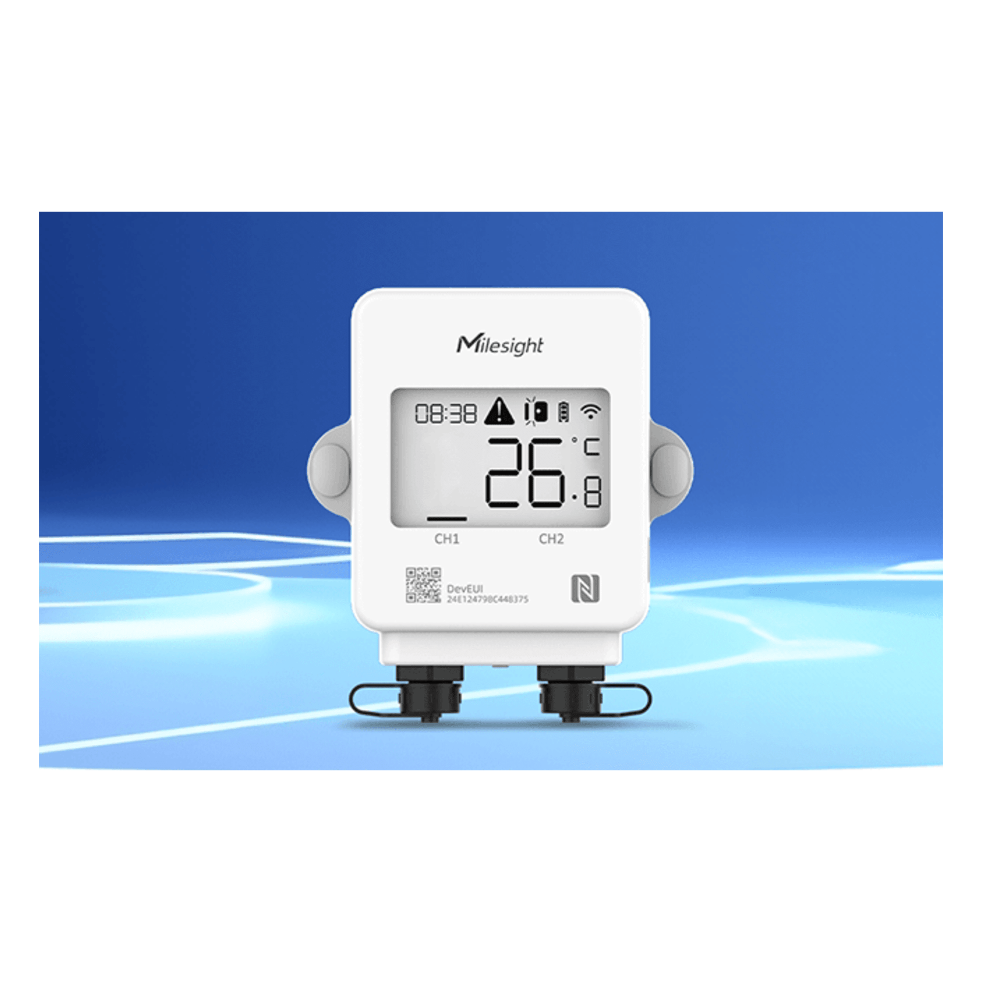 Display LoRaWAN para Cadena de Frío / Pantalla LCD / Sensor Magnético / Alcance 15 km (9.3 mi) / EN12830 / IP65 — MILESIGHT · SKU TS302915M