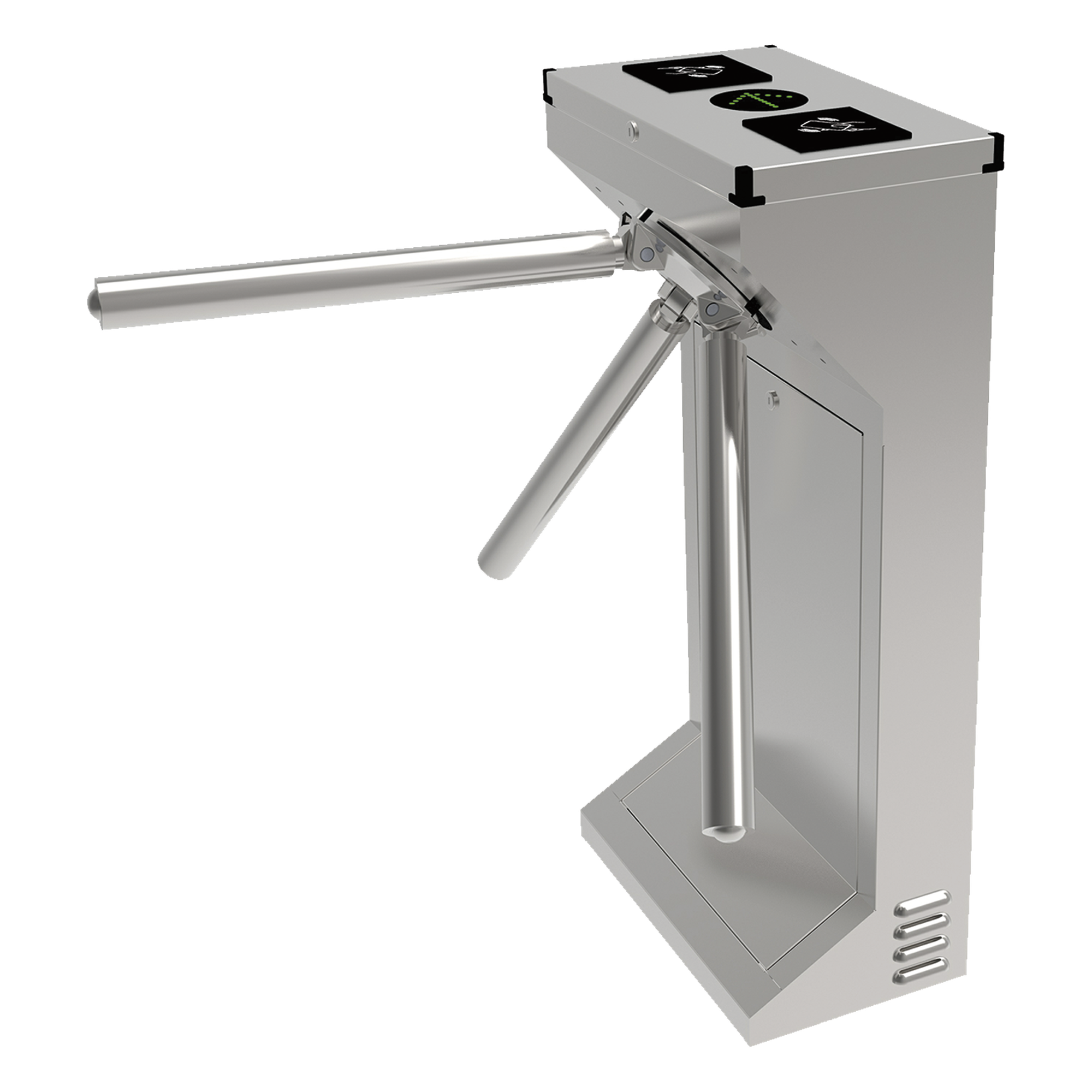 Torniquete Industrial Motorizado / Acero Inoxidable 304 / Bidireccional / Brazo Abatible / 550 mm Ancho de Paso / 18.9 x 11.0 x 37.4 in — ACCESSPRO · SKU AP1000HDM