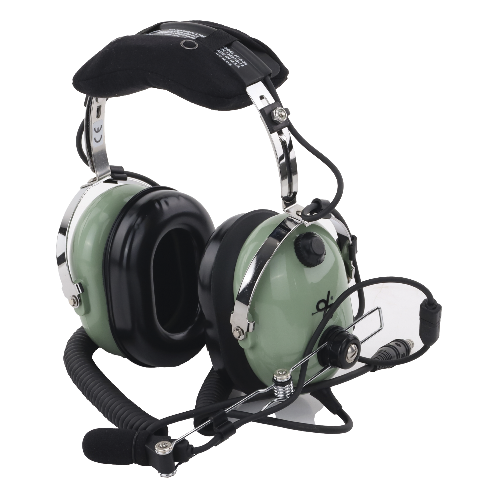Auriculares de Aviación / Cancelación Activa de Ruido / Reducción 24 dB / Cable Espiral 1.5 m (4.9 ft) / Micrófono M-7A / Certificación FAA TSO