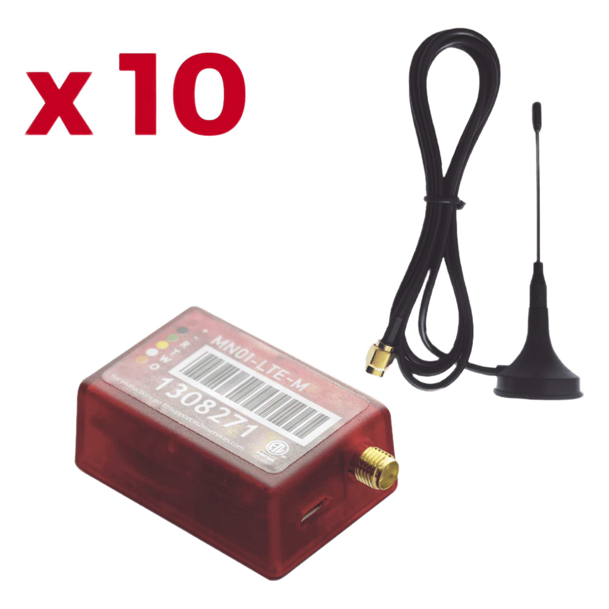 Kit Comunicadores de Alarma / 10 Unidades / 4G LTE-M y 5G / SIM Multicarrier / Compatible 99% Paneles / Control Remoto vía App — M2M SERVICES · SKU KIT10MN01