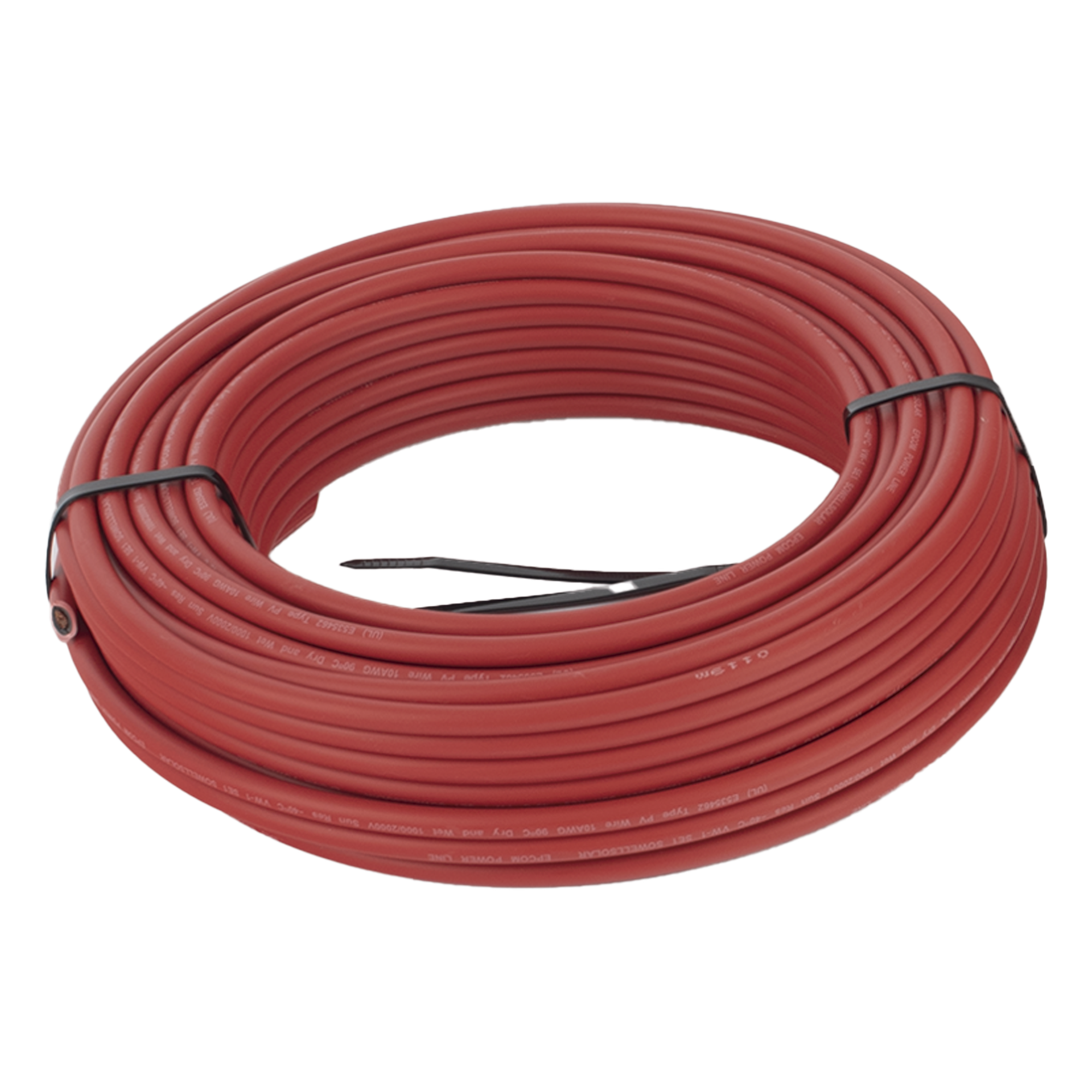 Kit Cable Fotovoltaico / 2 Rollos de 100 m (328 ft) / Calibre 10 AWG (6 mm²) / Cobre Tipo PV / 1000/2000 V / -40°C a 120°C