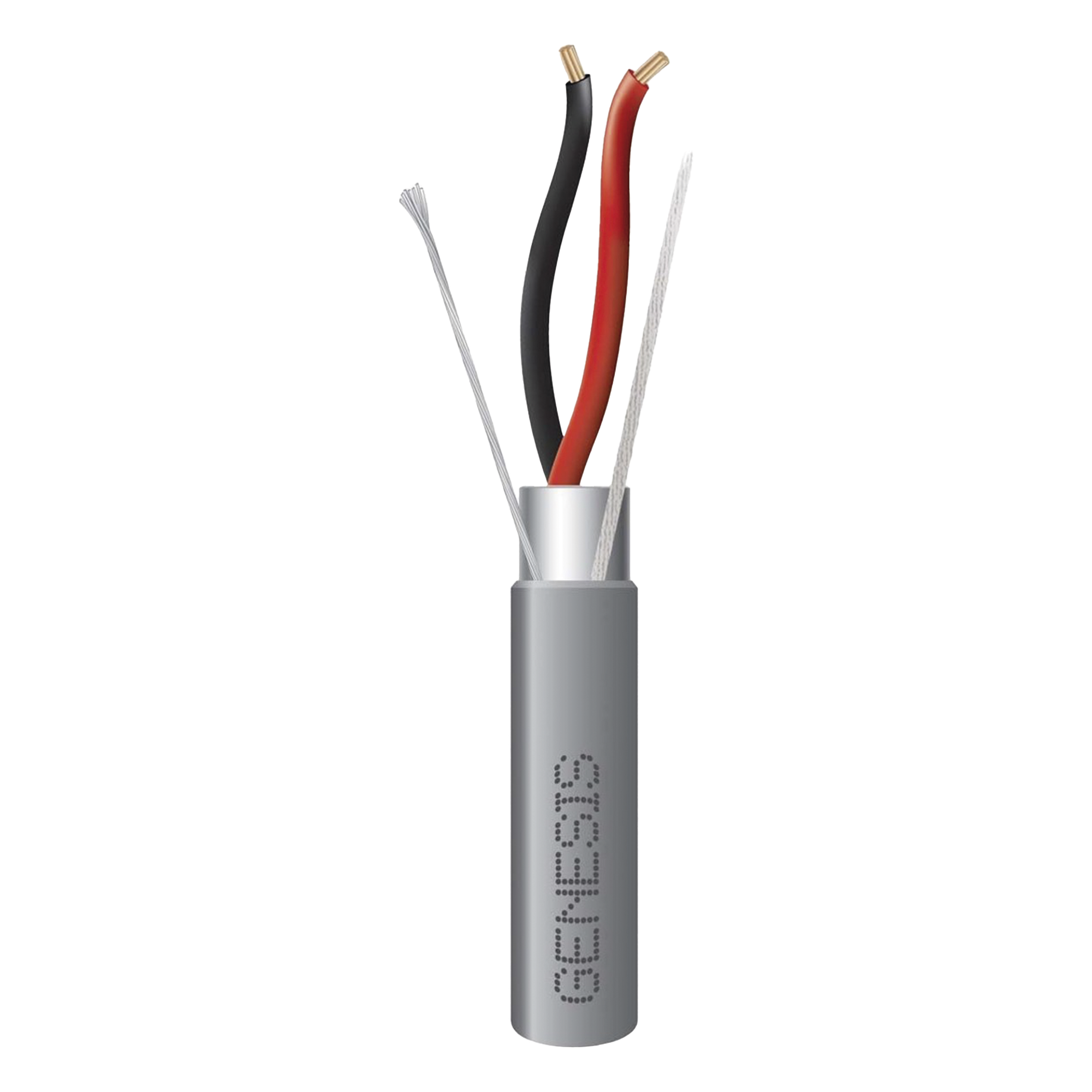 Cable para Alarma / 2x18 AWG / Blindado / Riser / 305 m (1000 ft) / Gris — GENESIS · SKU 2214-1109/1000