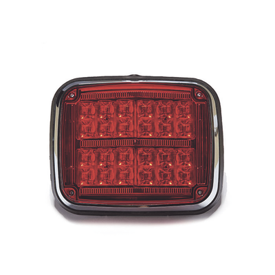 Luz de advertencia de 8 X 6", Color Rojo, SAE,  IP67, Ideal para Ambulancias