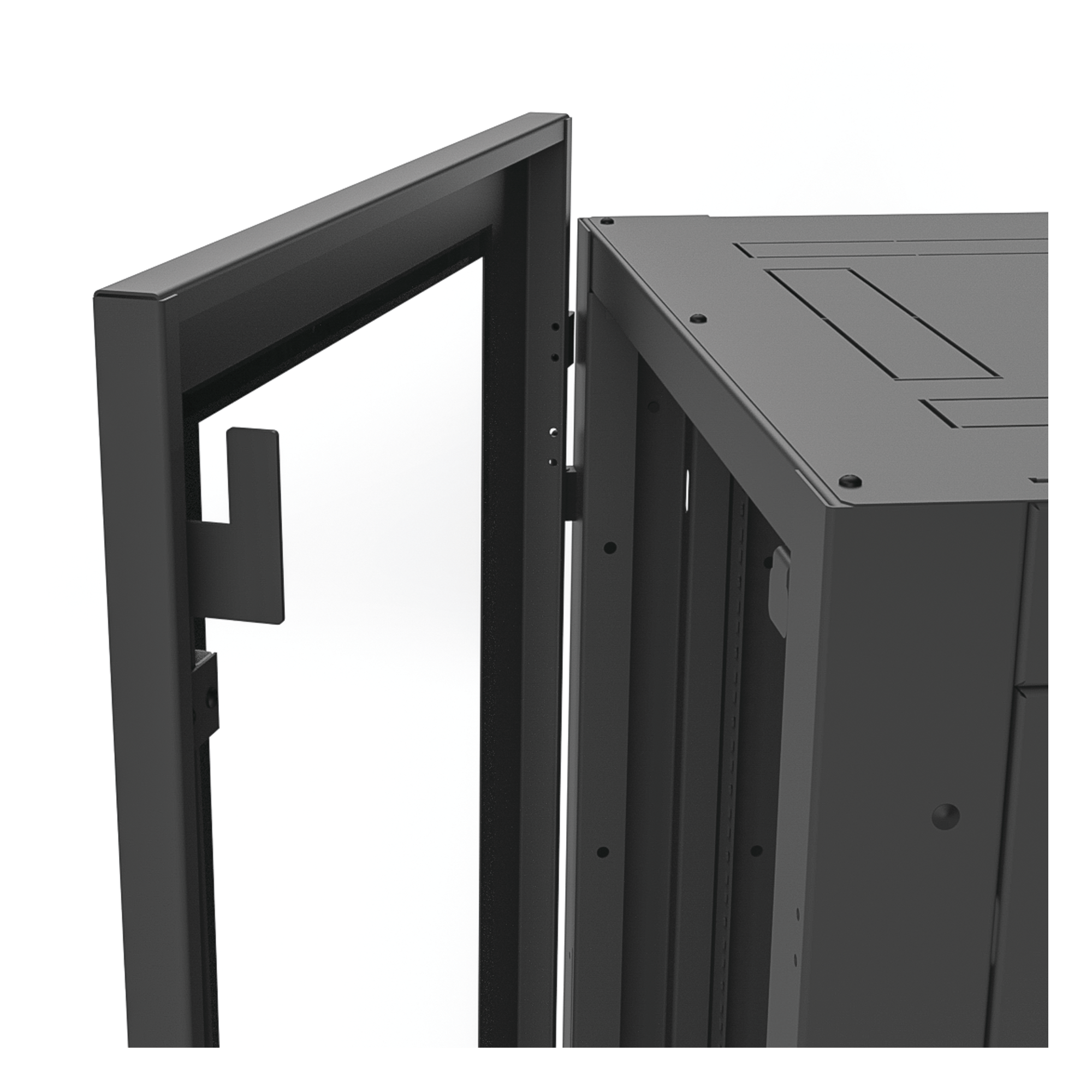 Gabinete de Piso 19in / 24UR / 600 mm Profundidad / Carga 532 kg / Puerta con Cristal Templado / Cierre 3 Puntos