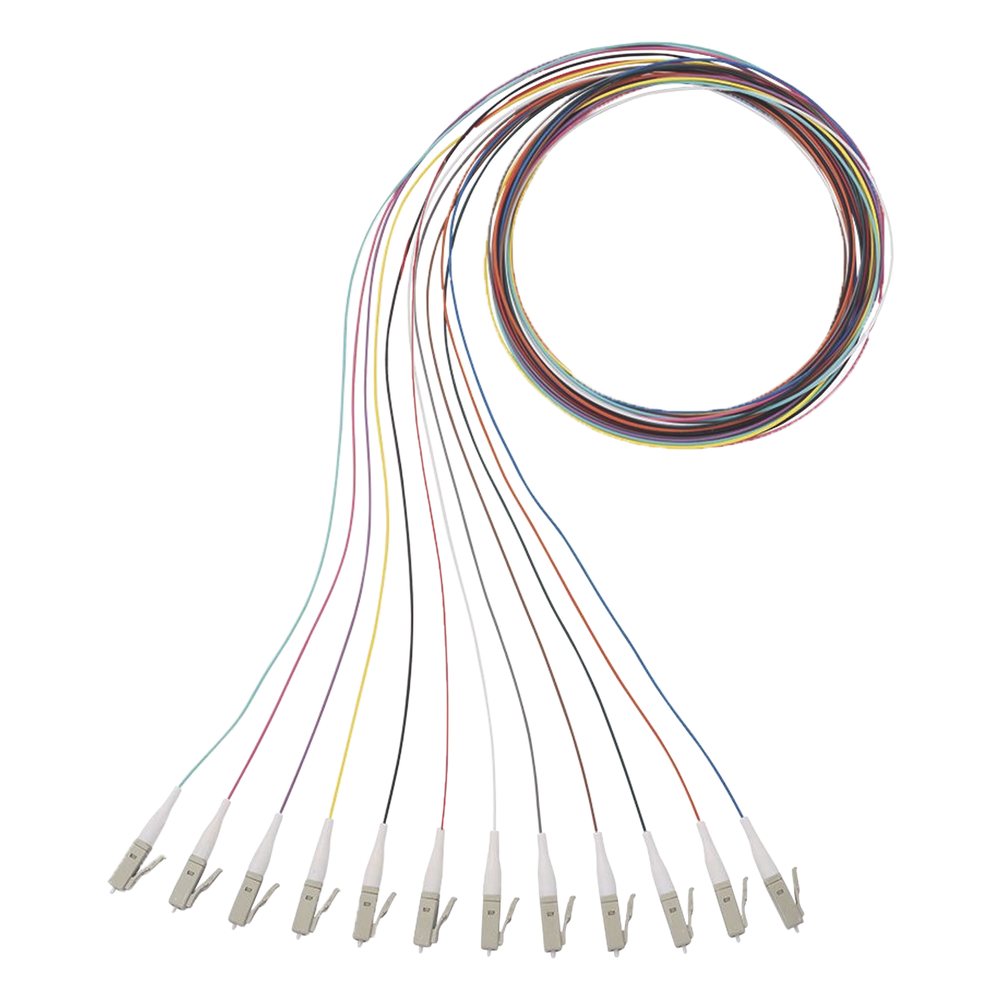 Kit de Pigtails / LC Simplex / Multimodo OM4 50/125 / 900μm Tight-Buffered / 1 Metro (3.28 Pies) / 12 Unidades — PANDUIT · SKU NKFPZ1BN1NKM001