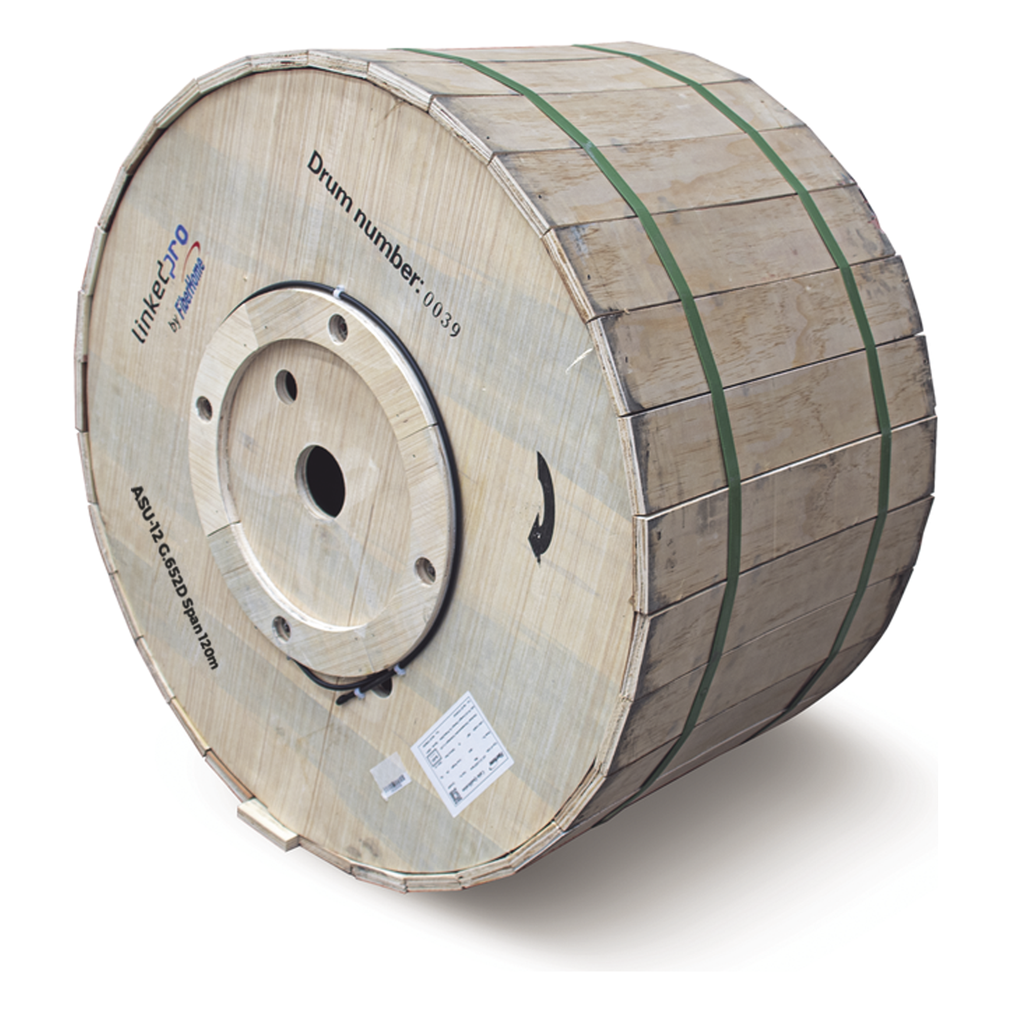Cable Fibra Óptica Aérea Mini ADSS / 12 Hilos Monomodo G.652D / Span 120 m (393.7 ft) / Loose Tube / Exterior