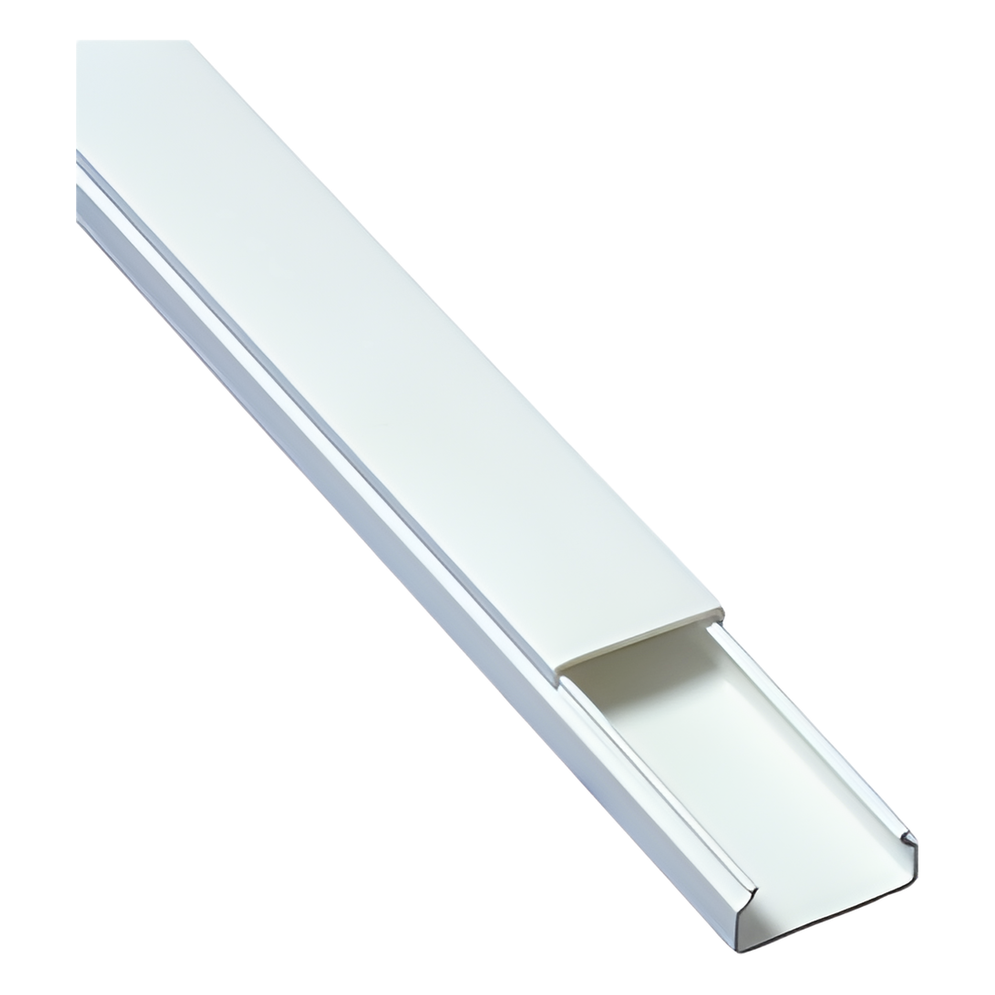 Canaleta de PVC / 20 x 10 mm / Auto-extinguible / 2.5 m (8.2 ft) / Sin División / Resistente UV — THORSMAN · SKU TMK-1020-SD