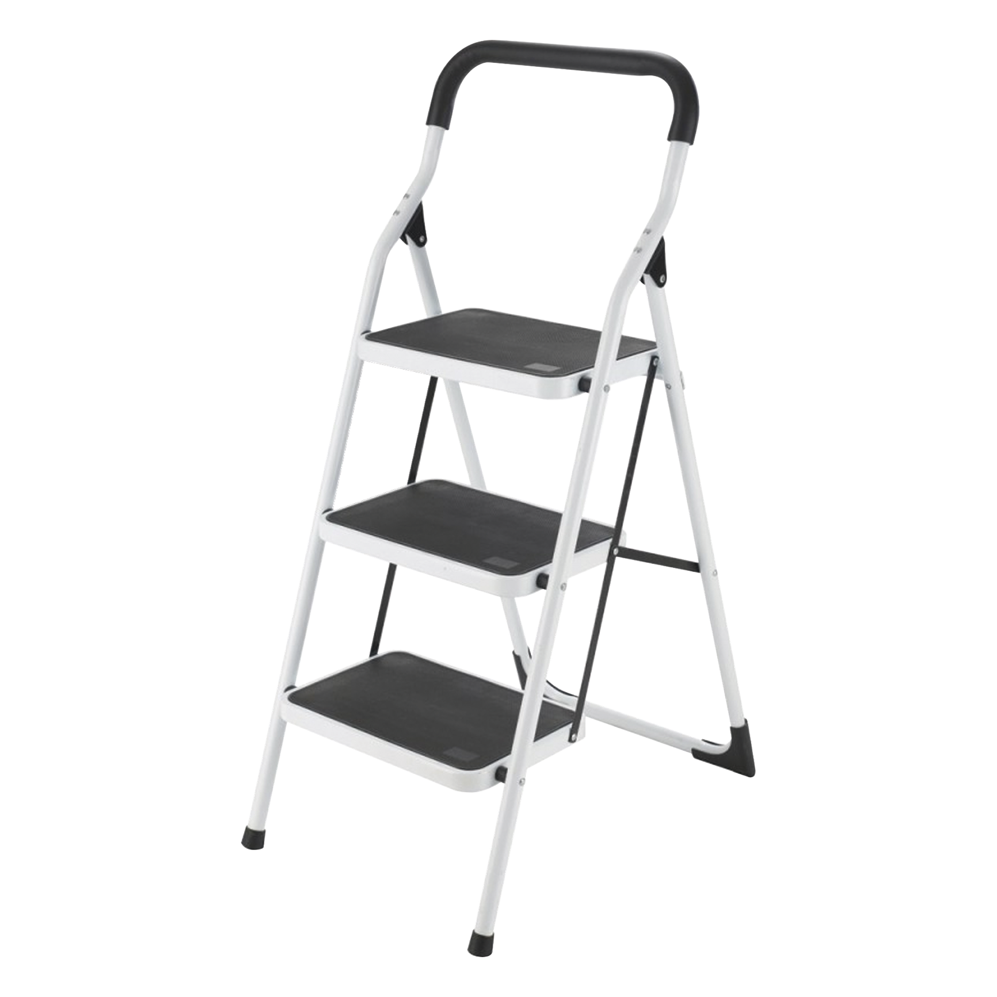 Escalera plegable tipo taburete / Acero / 160 kg / 1.2 - 2.1 m (3.9 - 6.9 ft) / 1.13 m (3.7 ft) — SURTEK · SKU SYS-ETT-3