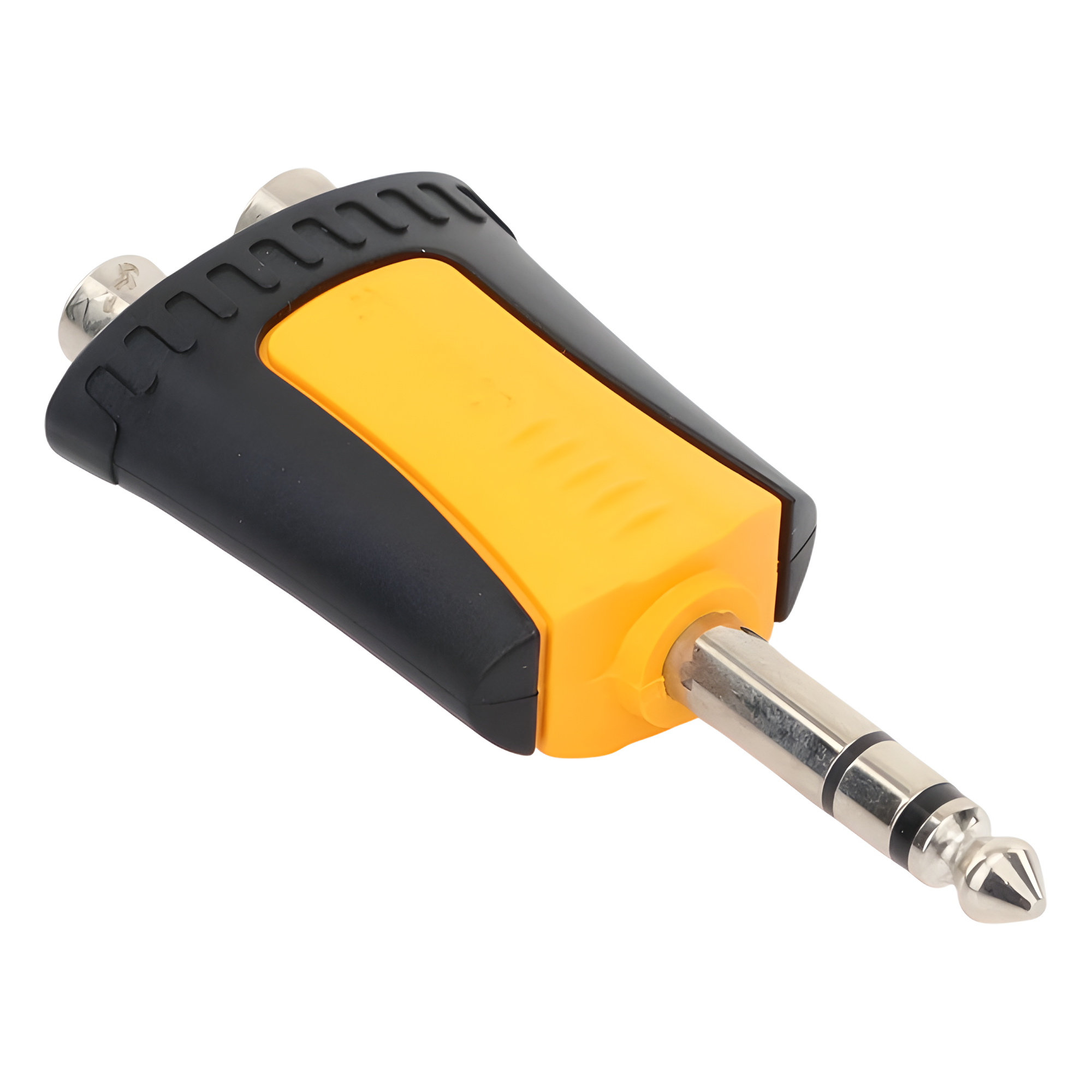 Adaptador de Audio Estéreo / Plug 1/4" (6.3 mm) a 2 x RCA Hembra / Carcasa Plástica / Precableado