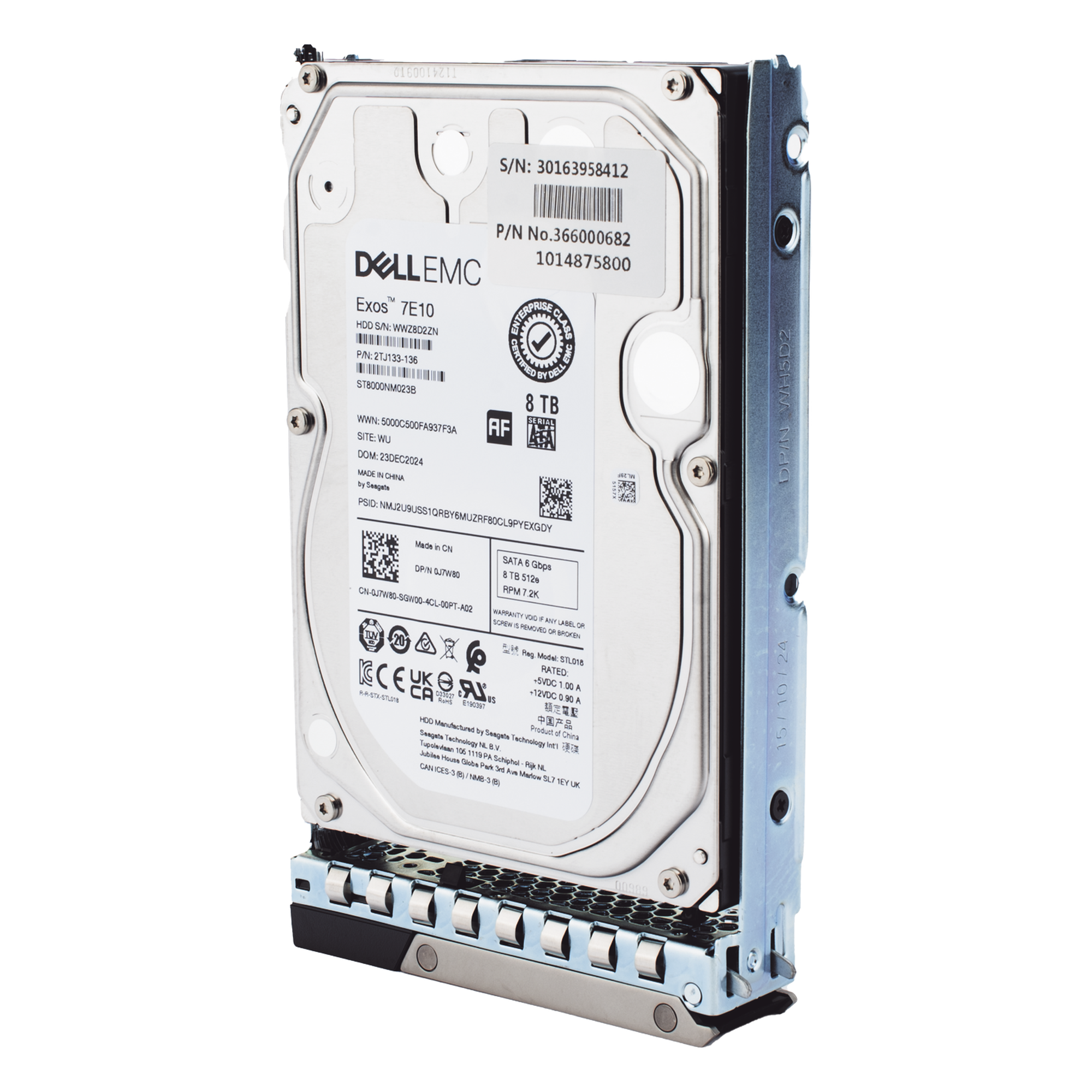 Disco Duro Enterprise / 8 TB / SATA / 7200 RPM / 3.5 Pulgadas / Rango Térmico 5°C a 60°C — HIKVISION · SKU HDD/8TB/SATA/DELL