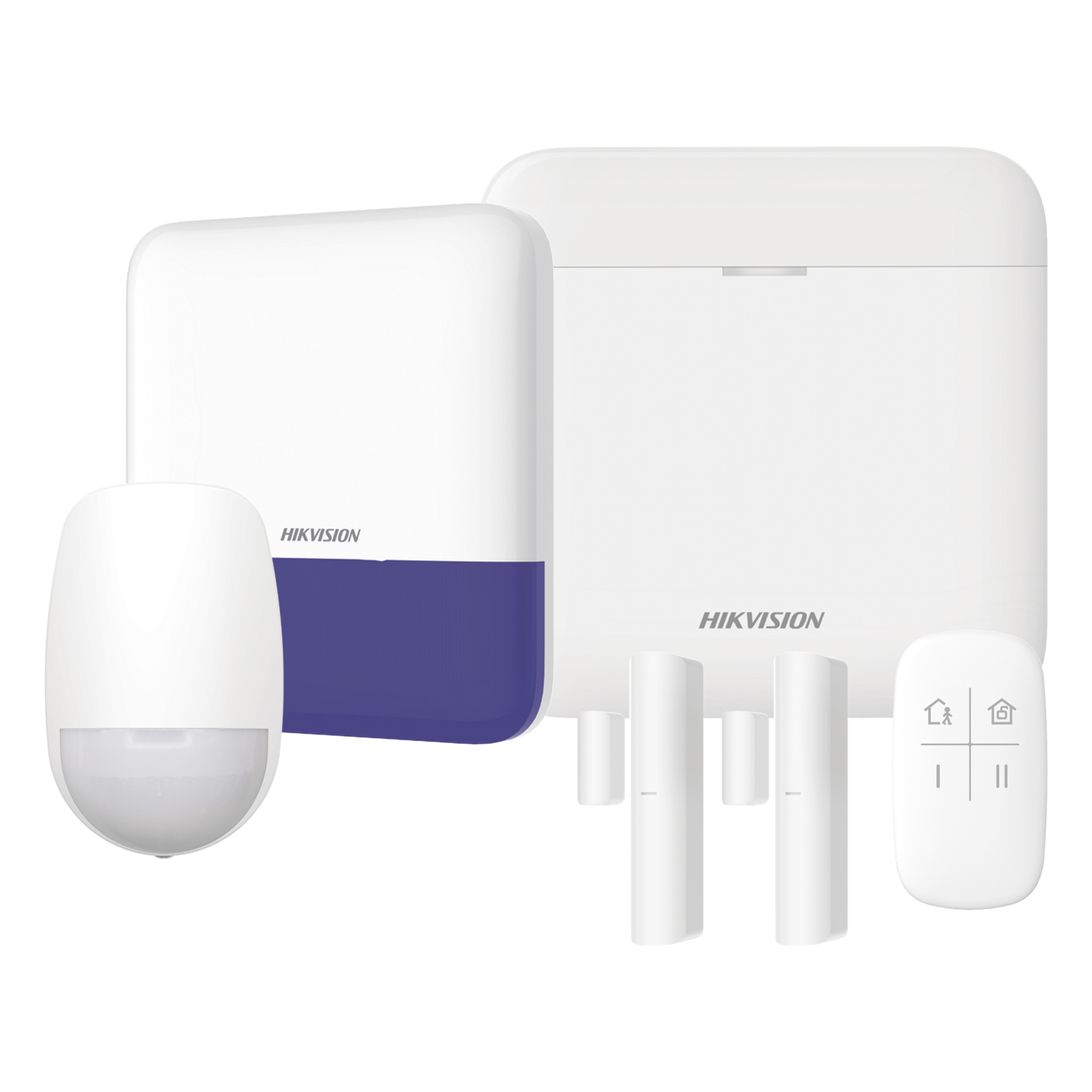 Kit de Alarma Inalámbrica / 48 Zonas / LAN y Wi-Fi 2.4 GHz / Sirena Exterior 110 dB / Batería de Respaldo 35 h / PIR 15 m (49.2 ft) — HIKVISION · SKU AXPRO-KIT