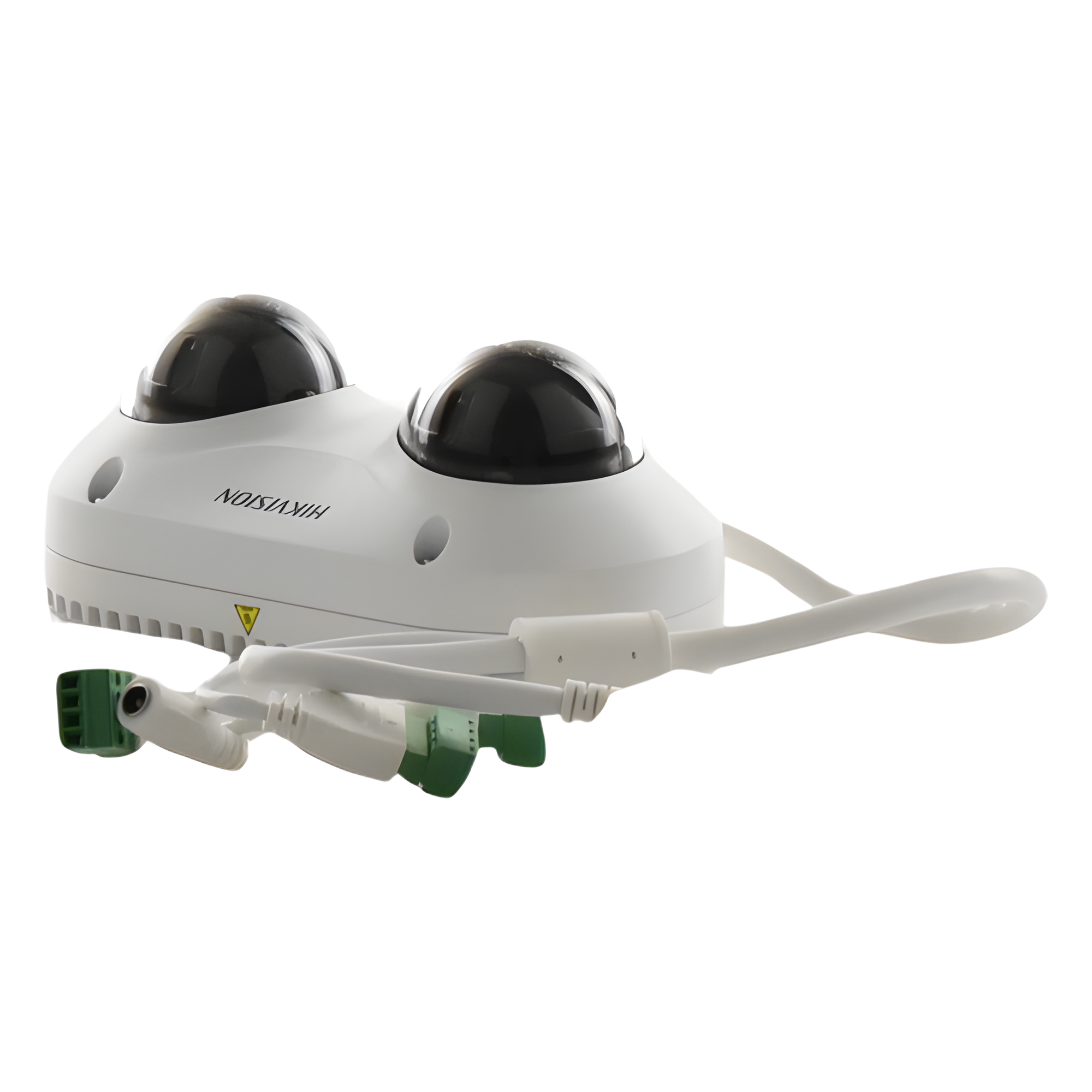 PanoVu Series / Lente Dual de 5 Megapixel / 2 Lentes Fijos de 2.8 mm / Recomendado para Pasillos o Esquinas / IP67 / IK10 / PoE / WDR 120 dB / 10 mts IR / Entrada y Salida de Audio y Alarma / MicroSD