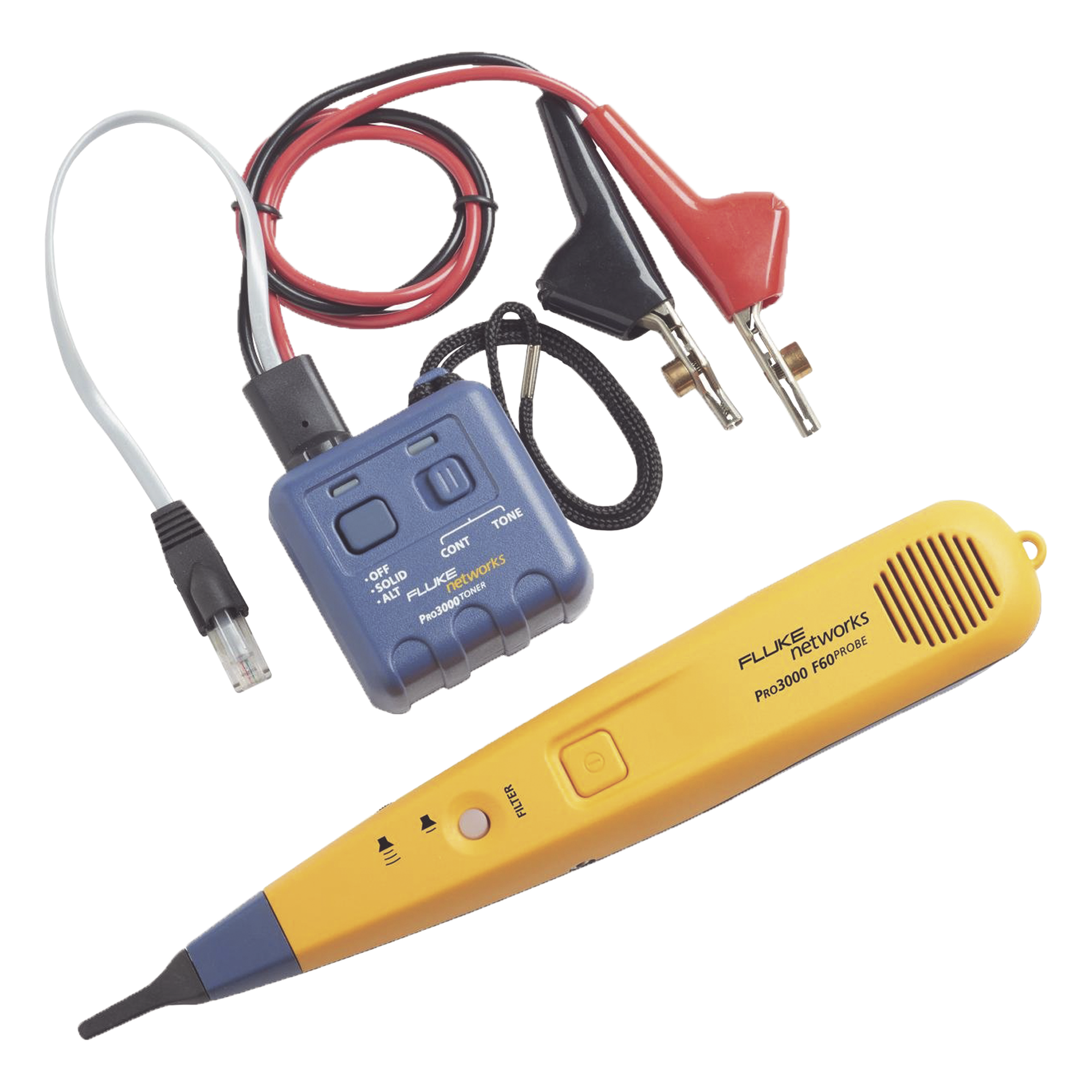 Generador y Sonda de Tonos / Filtrado 60Hz / Frecuencia 1000Hz / Protección 60V CC — FLUKE NETWORKS · SKU PRO3000F60-KIT