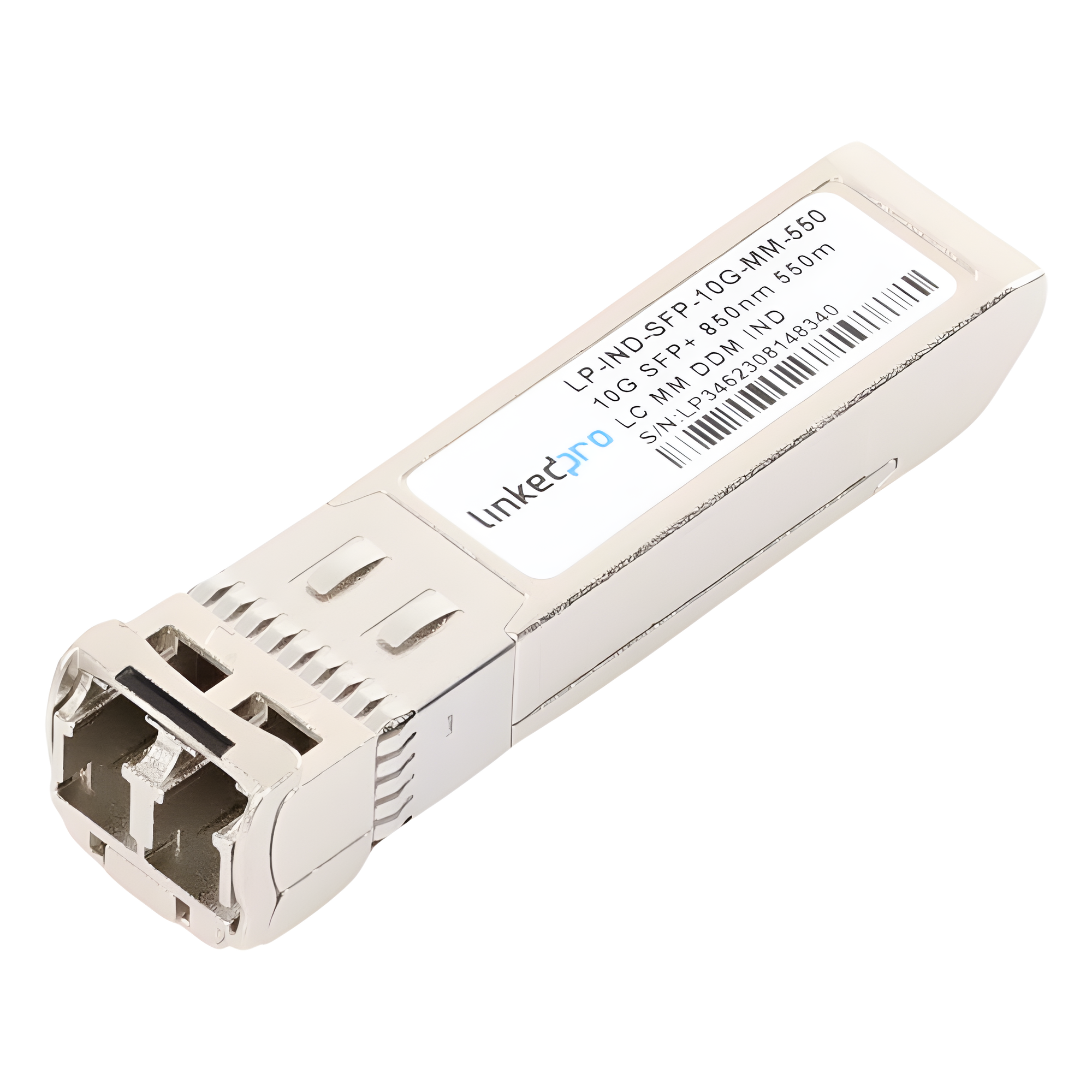 Transceptor Óptico Industrial SFP+ / 10 Gbps / Multimodo 850 nm / Alcance 550 m (1804.5 ft) / LC/UPC Dúplex / DDM / Hot-Pluggable